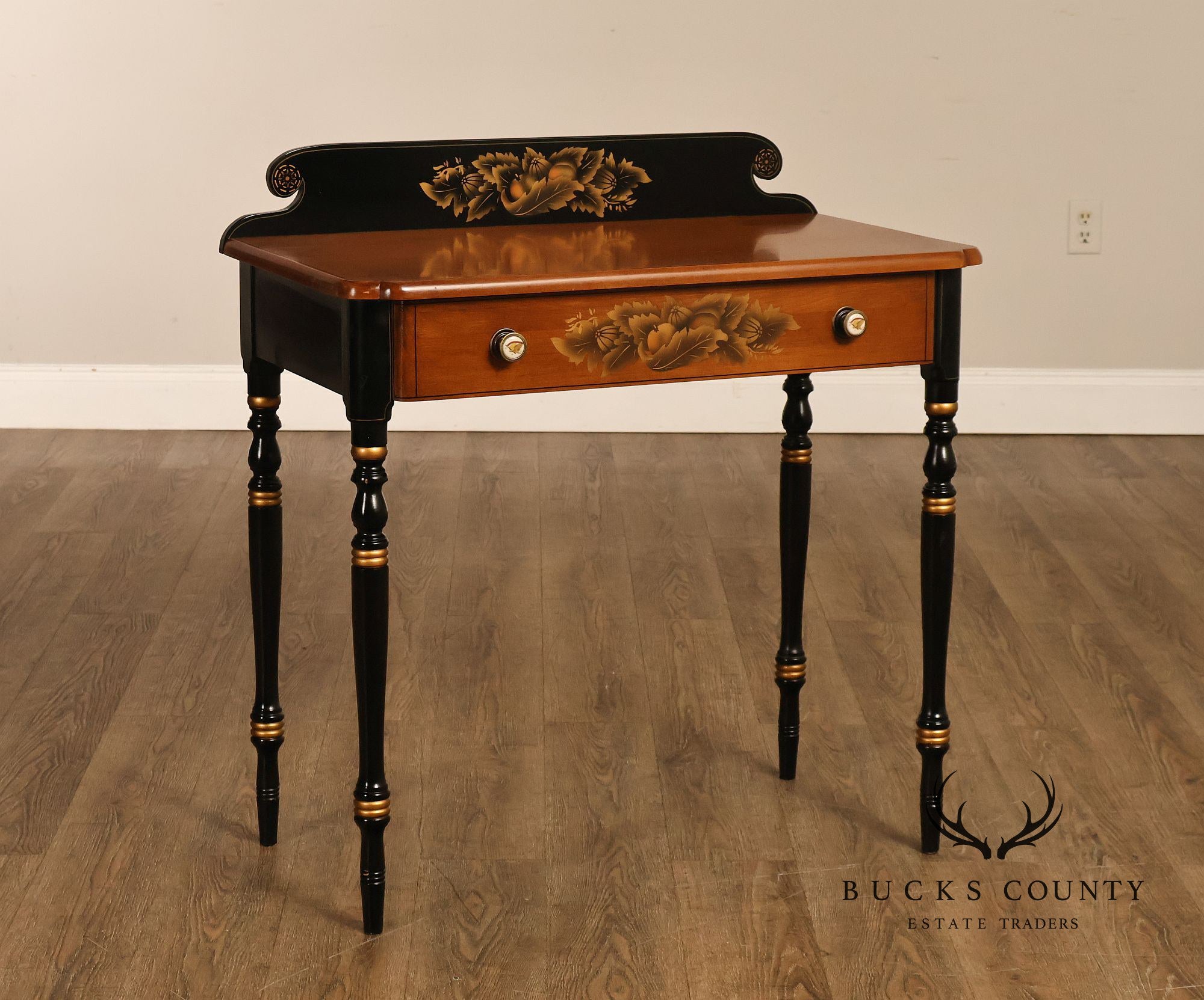 Hitchcock Vintage Ebonized Maple Writing Desk