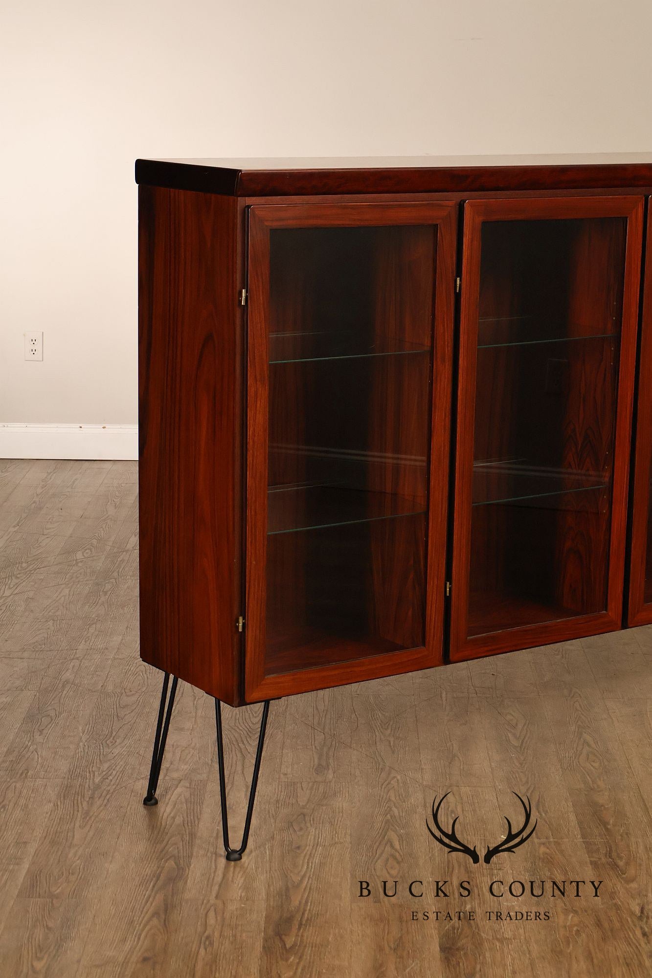 Skovby Danish Modern Four-Door Rosewood Display Bookcase