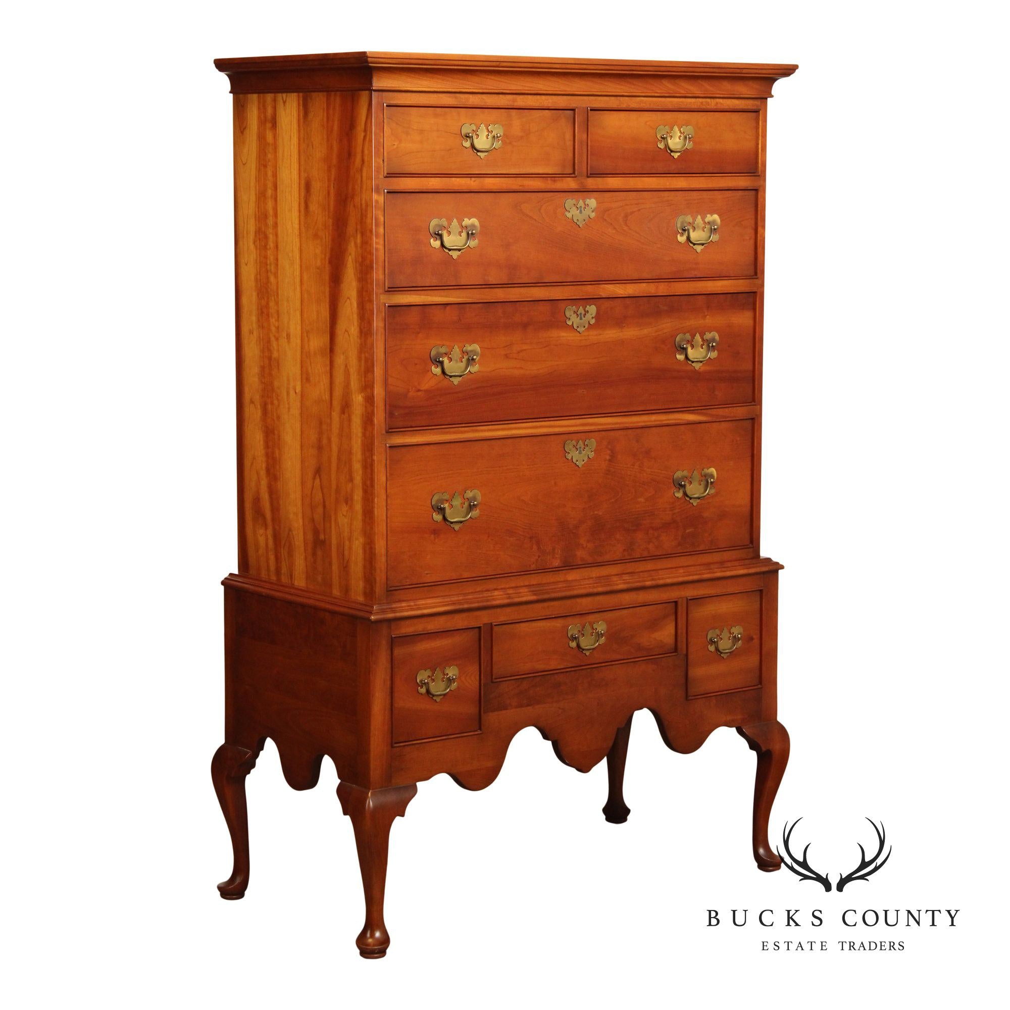 Stickley Cherry Valley Queen Anne Style Highboy Chest