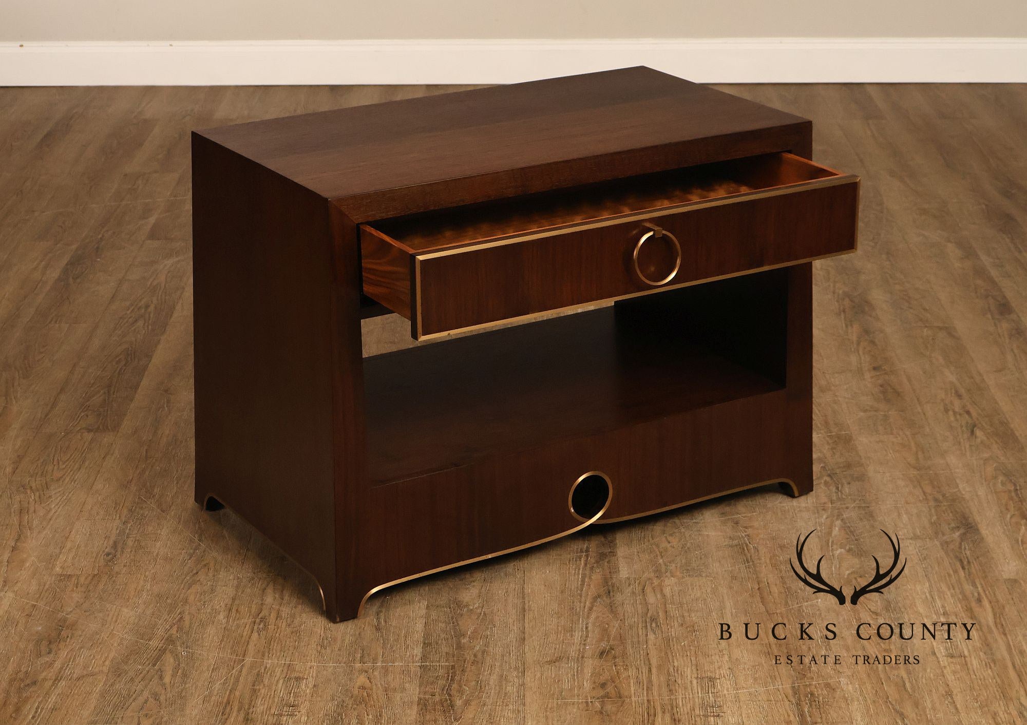 Classic Modern Pair Of Single Drawer Nightstands