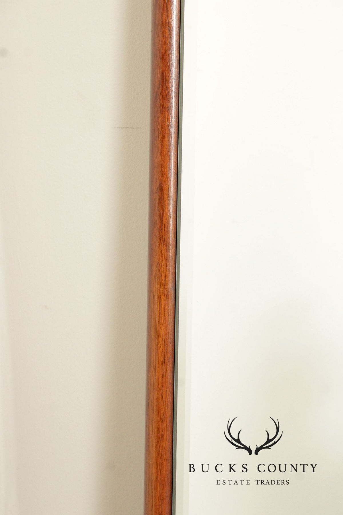 Mid Century Modern Walnut Framed Rectangular Wall Mirror