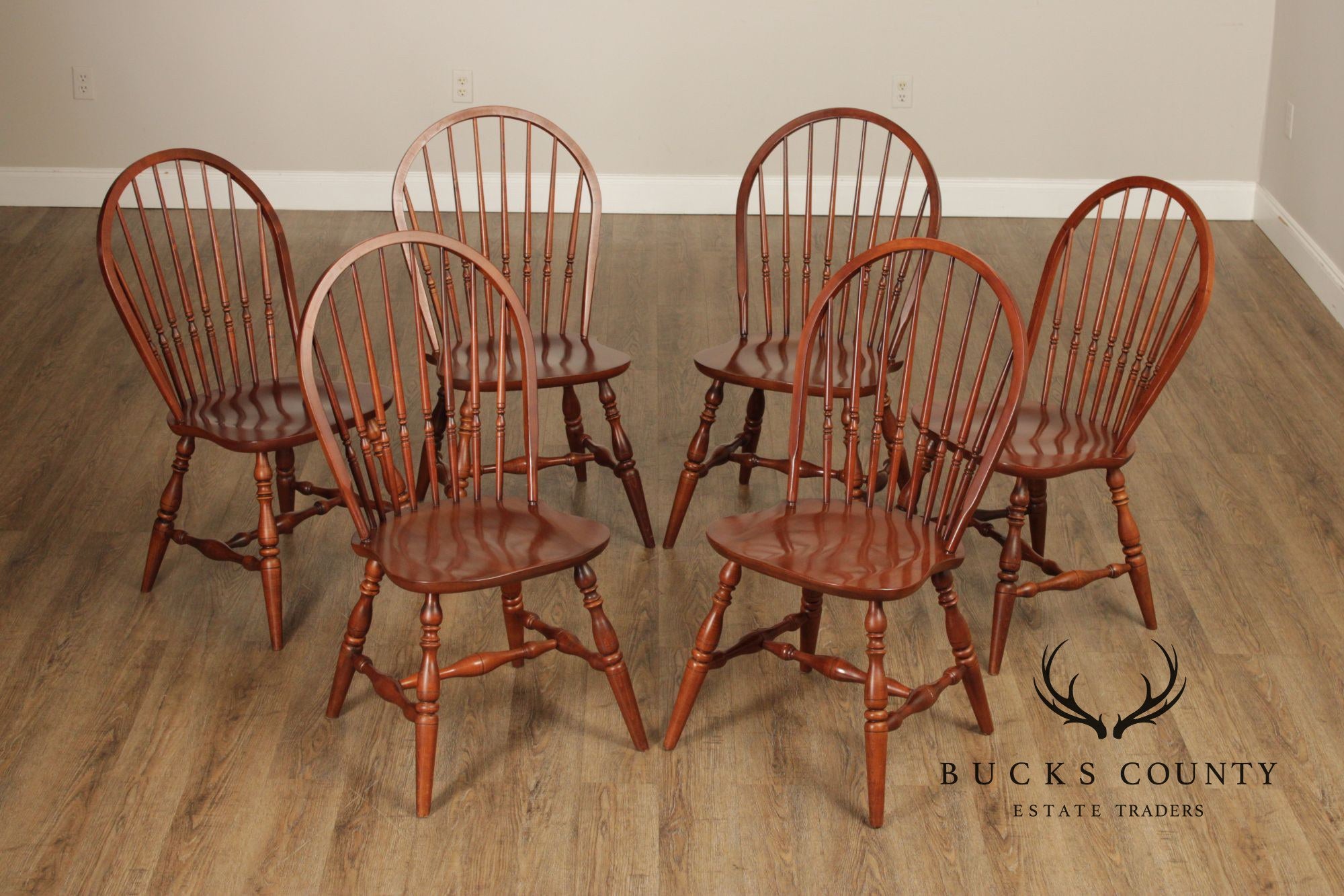 Ethan Allen Set Of 6 'Casual Dining' Collection Maple Windsor Chairs