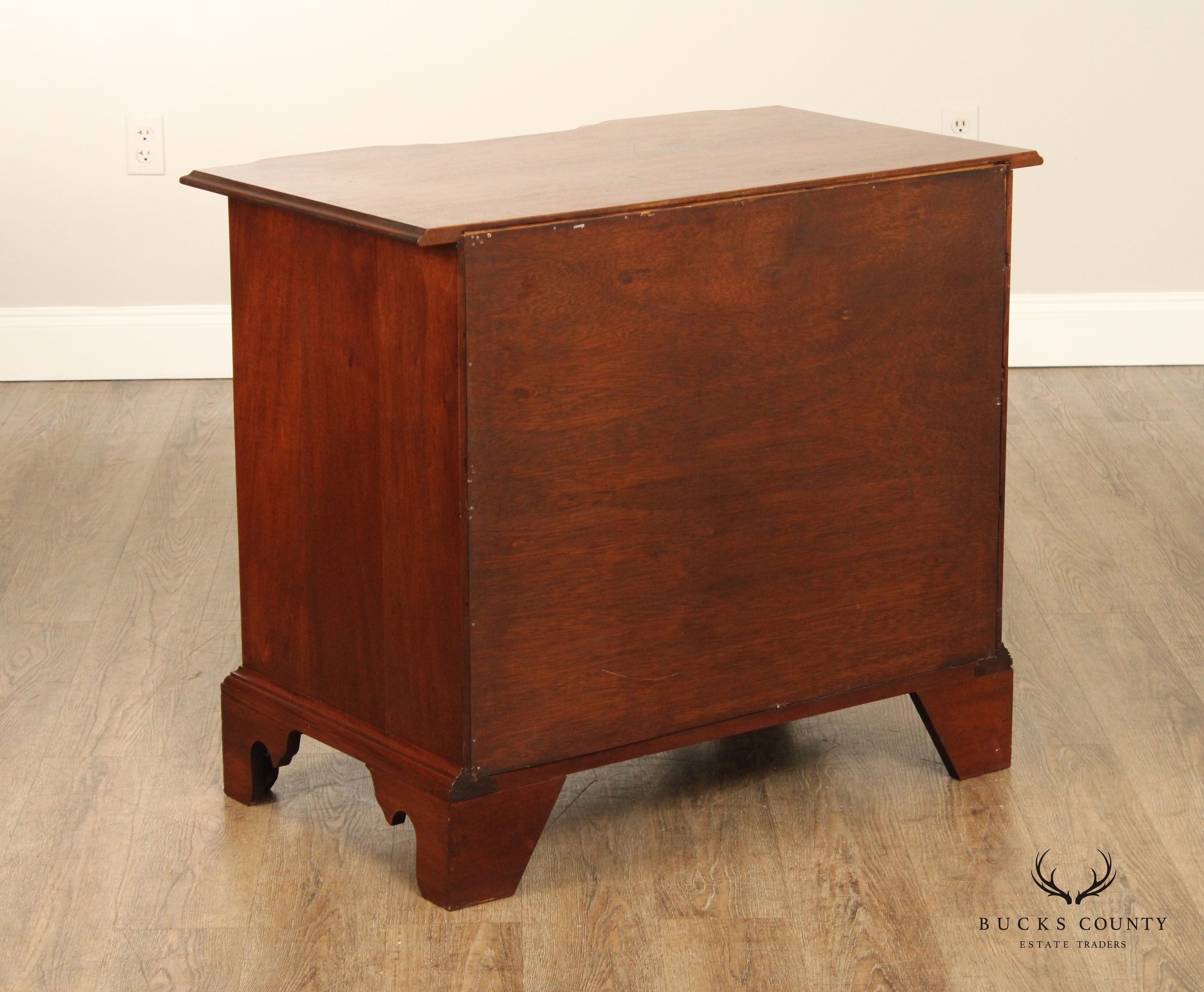 Chippendale Style Custom Crafted Mahogany Blockfront Chest