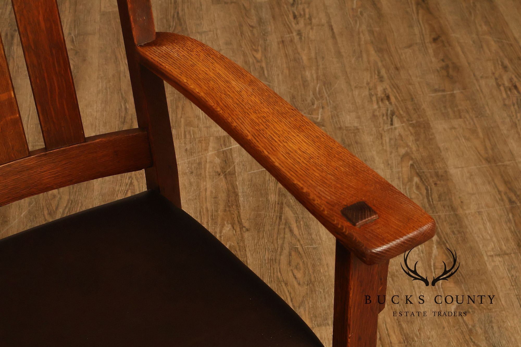 Antique Mission Quarter Sawn Oak Armchair