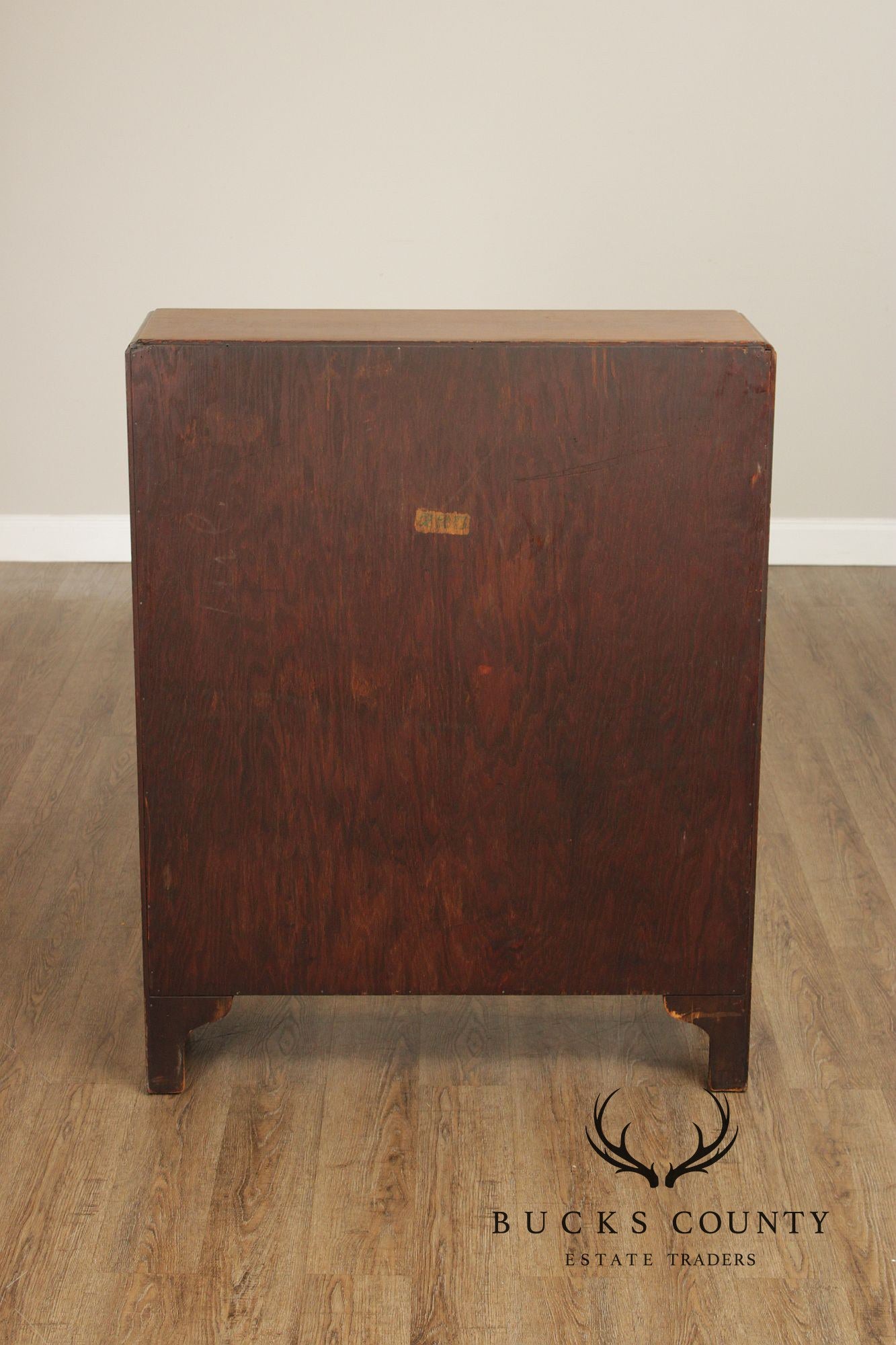 Antique Victorian Oak Double Glass Door Bookcase