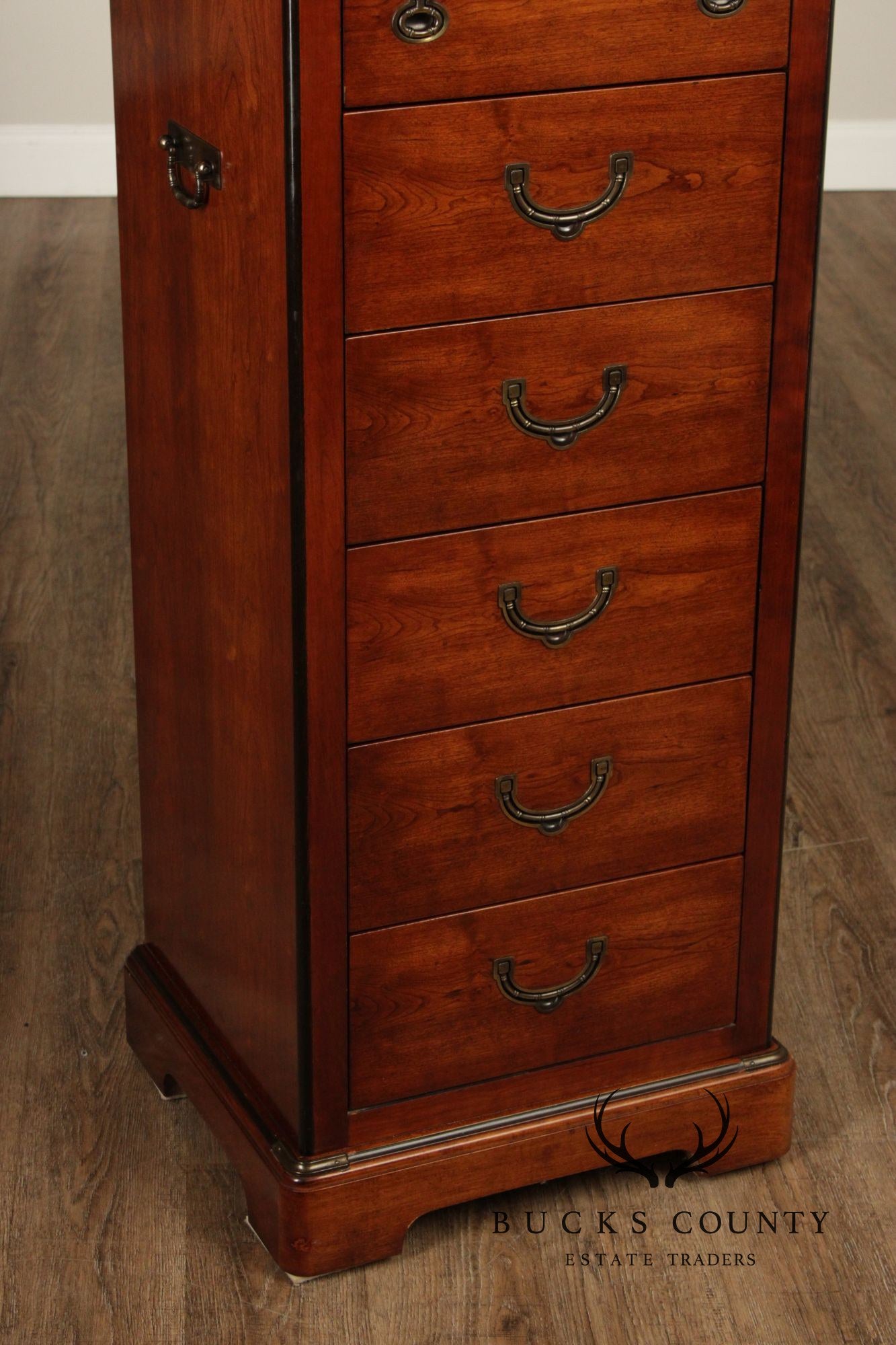 National Mt. Airy Campaign Style Cherry Tall Lingerie Chest