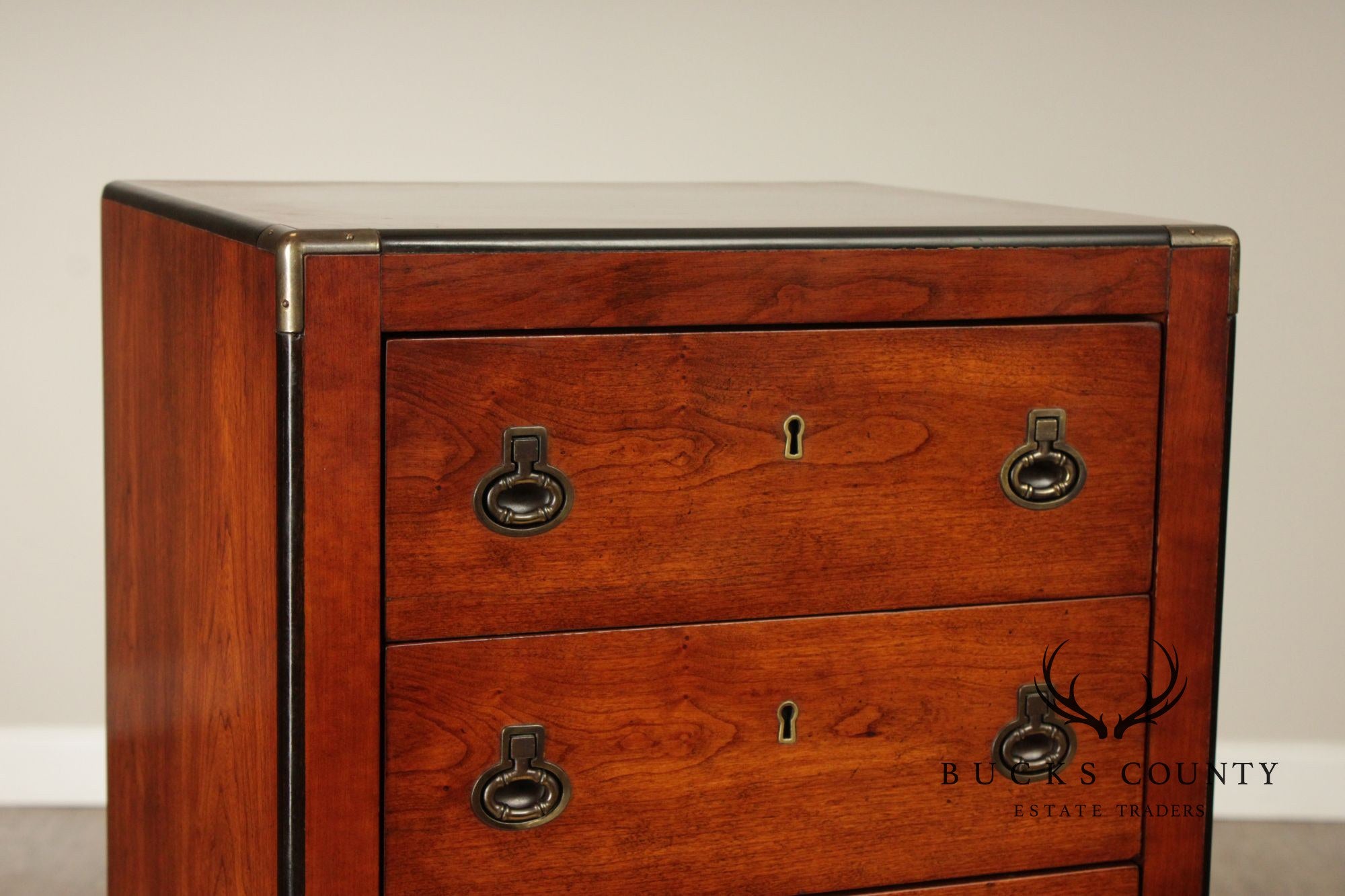 National Mt. Airy Campaign Style Cherry Tall Lingerie Chest