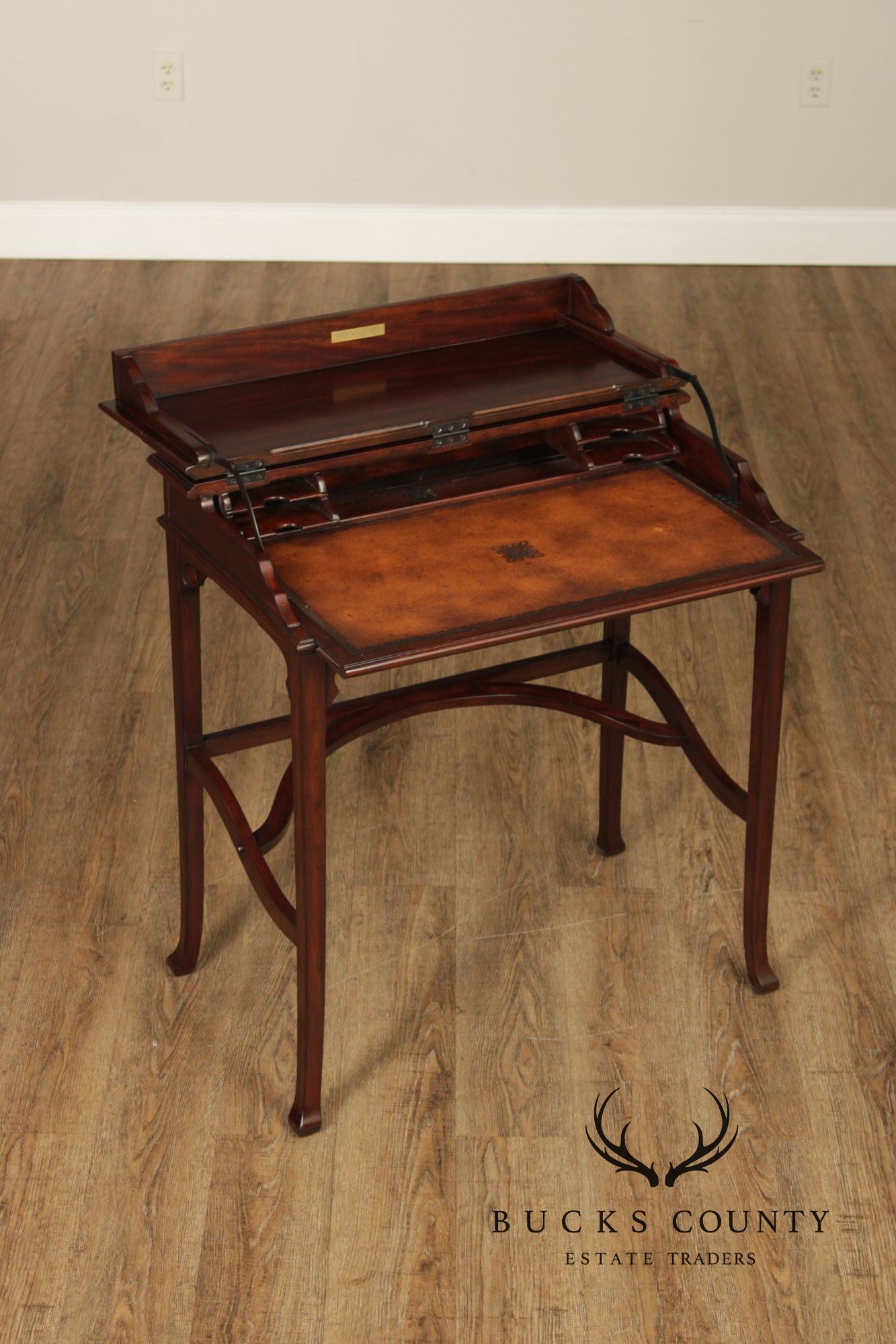 Theodore Alexander Mahogany Flip Top Writing Desk