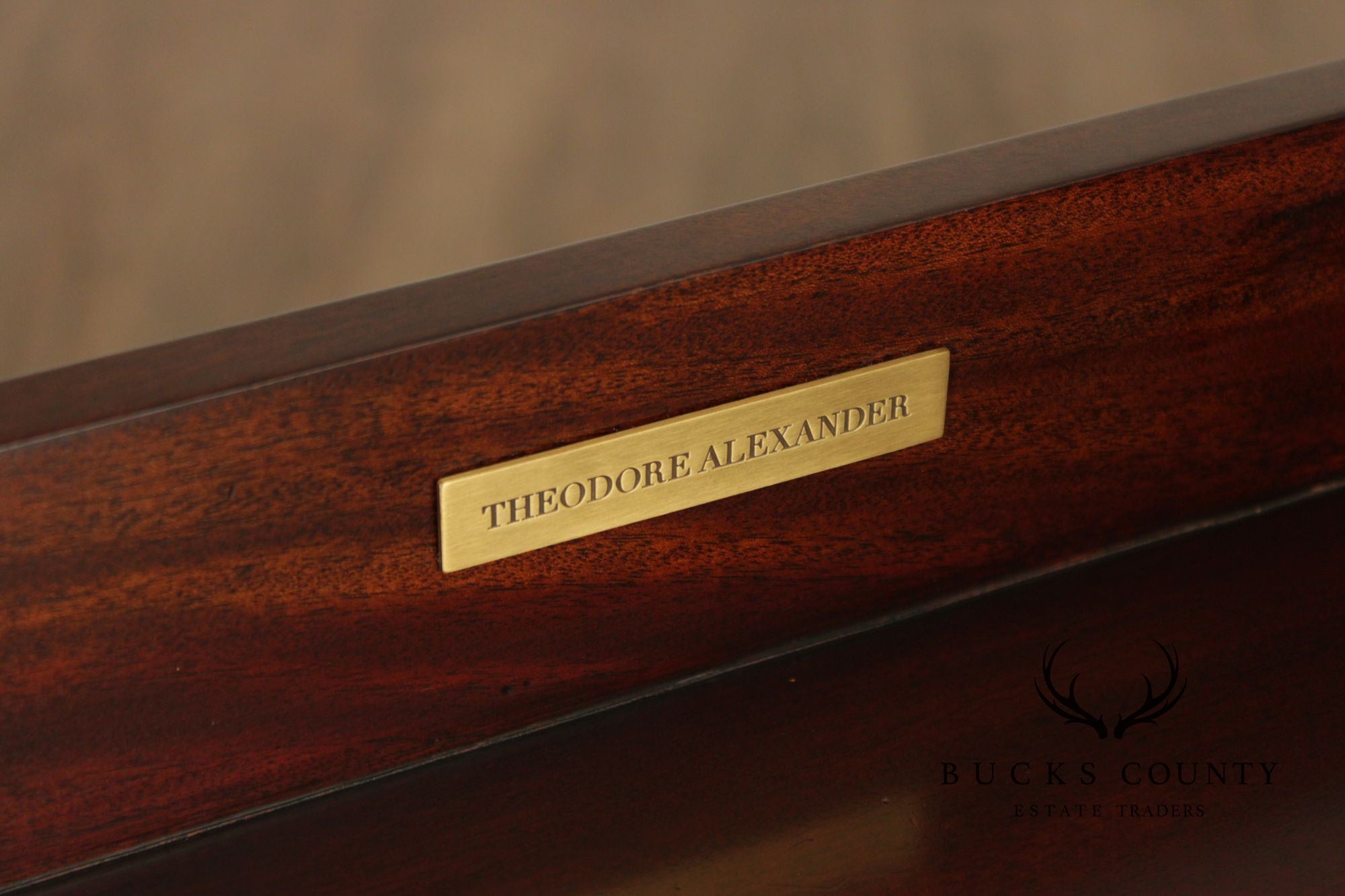 Theodore Alexander Mahogany Flip Top Writing Desk