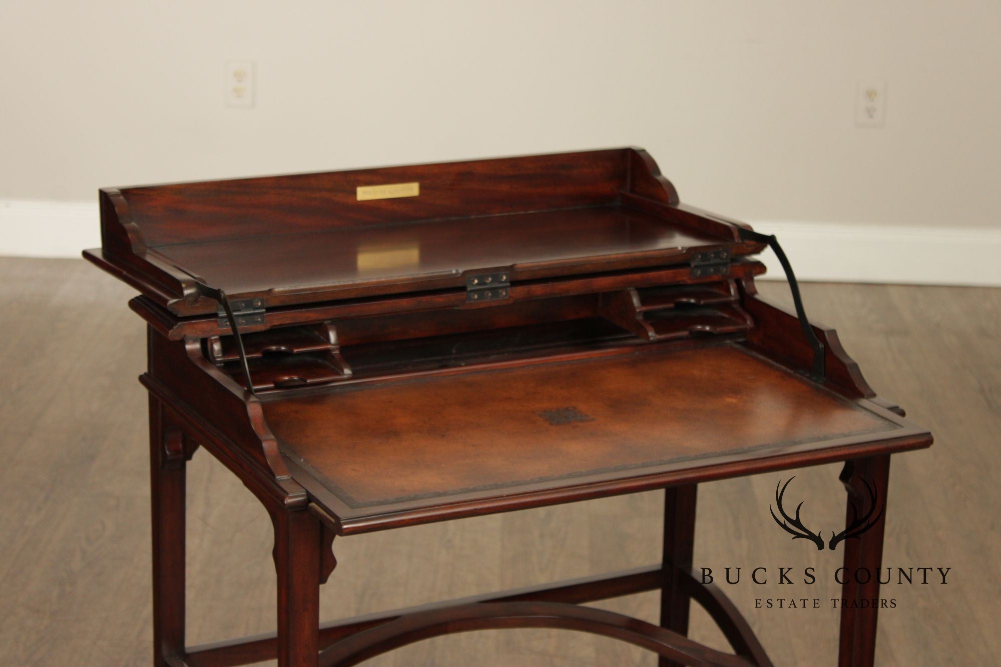 Theodore Alexander Mahogany Flip Top Writing Desk