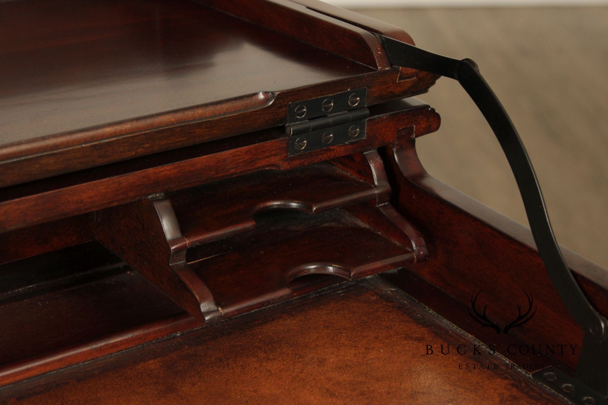 Theodore Alexander Mahogany Flip Top Writing Desk