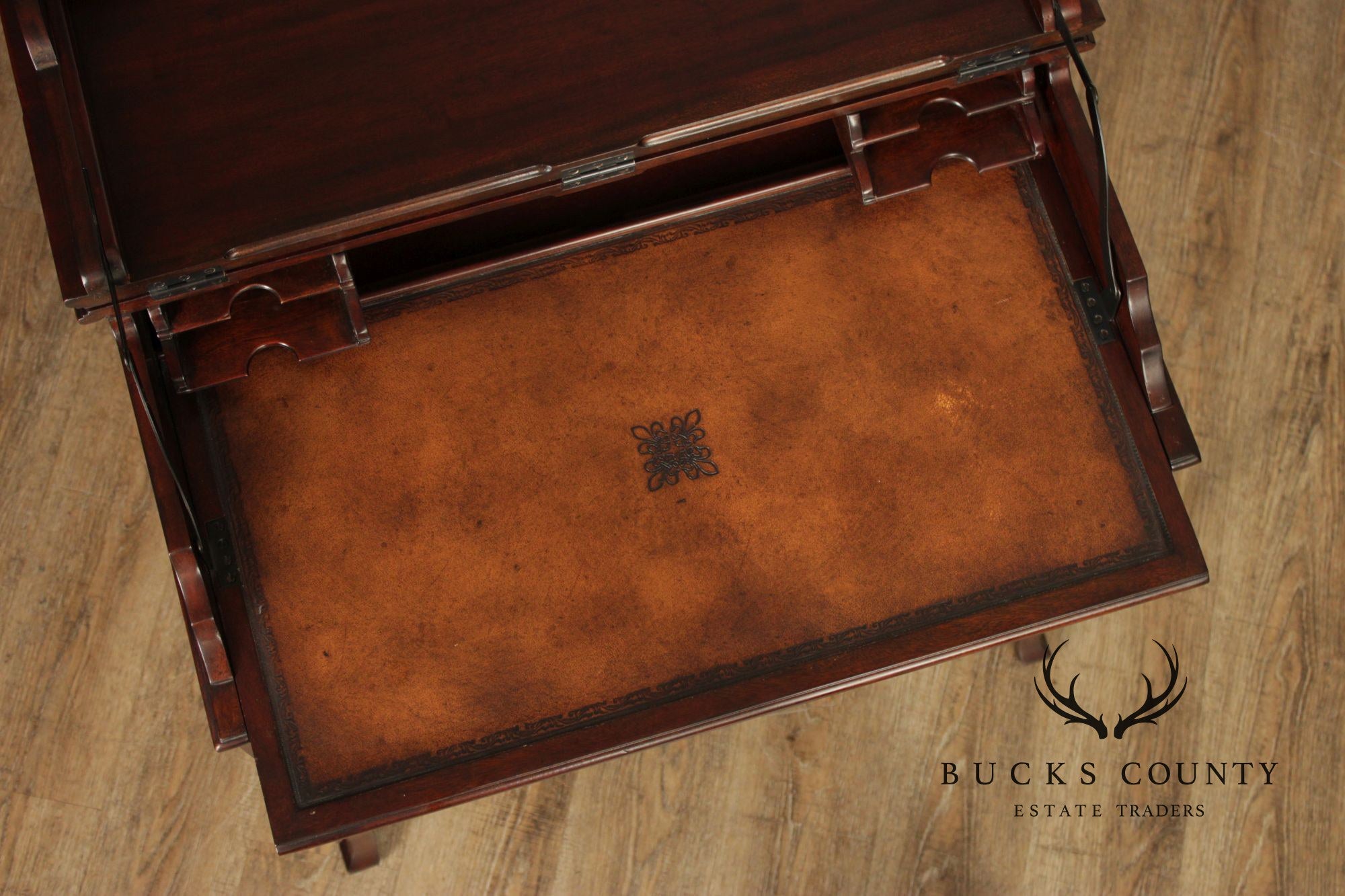 Theodore Alexander Mahogany Flip Top Writing Desk