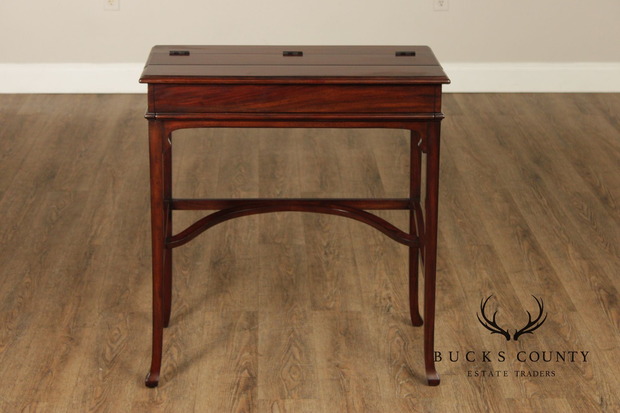 Theodore Alexander Mahogany Flip Top Writing Desk