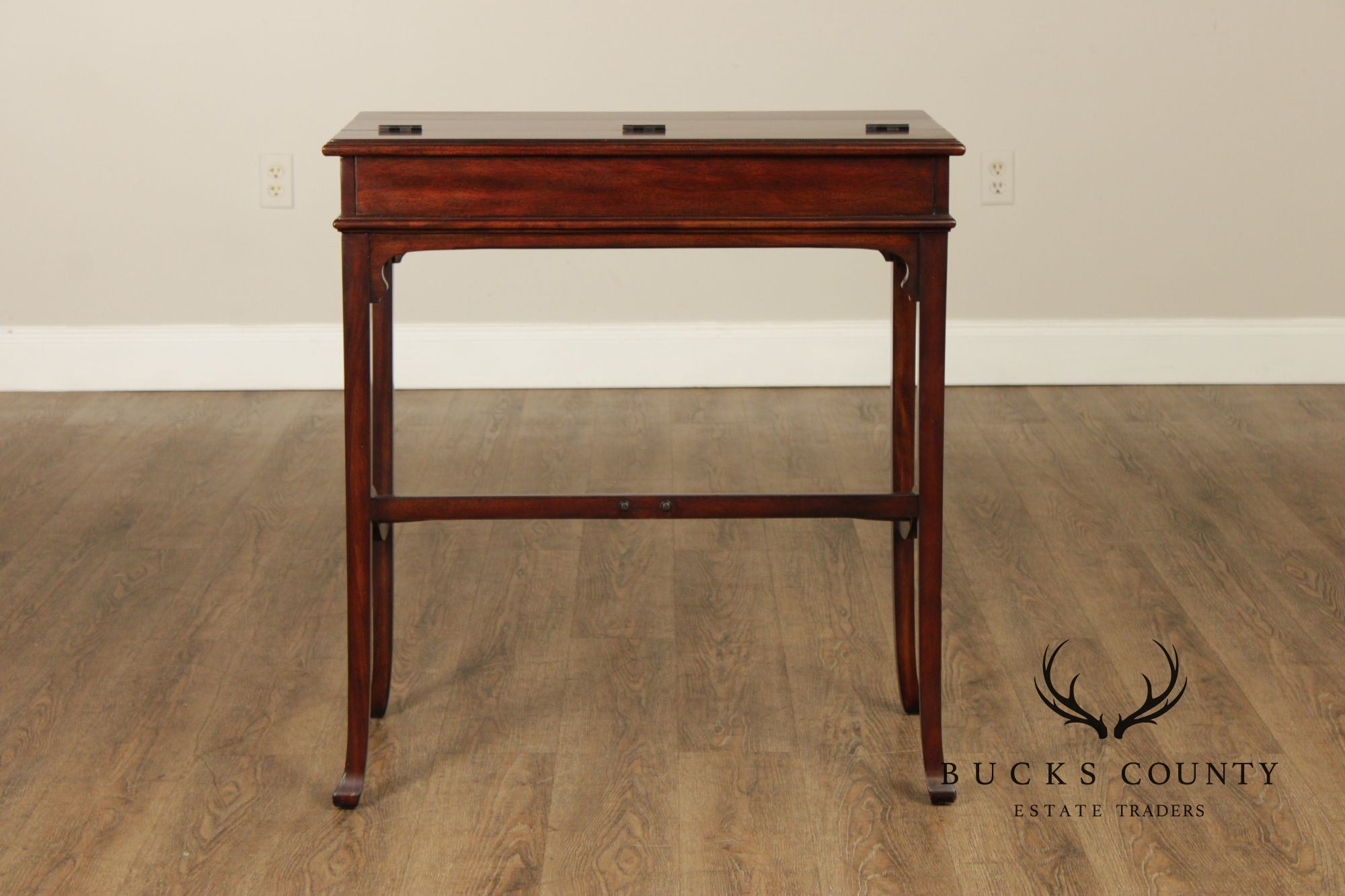 Theodore Alexander Mahogany Flip Top Writing Desk