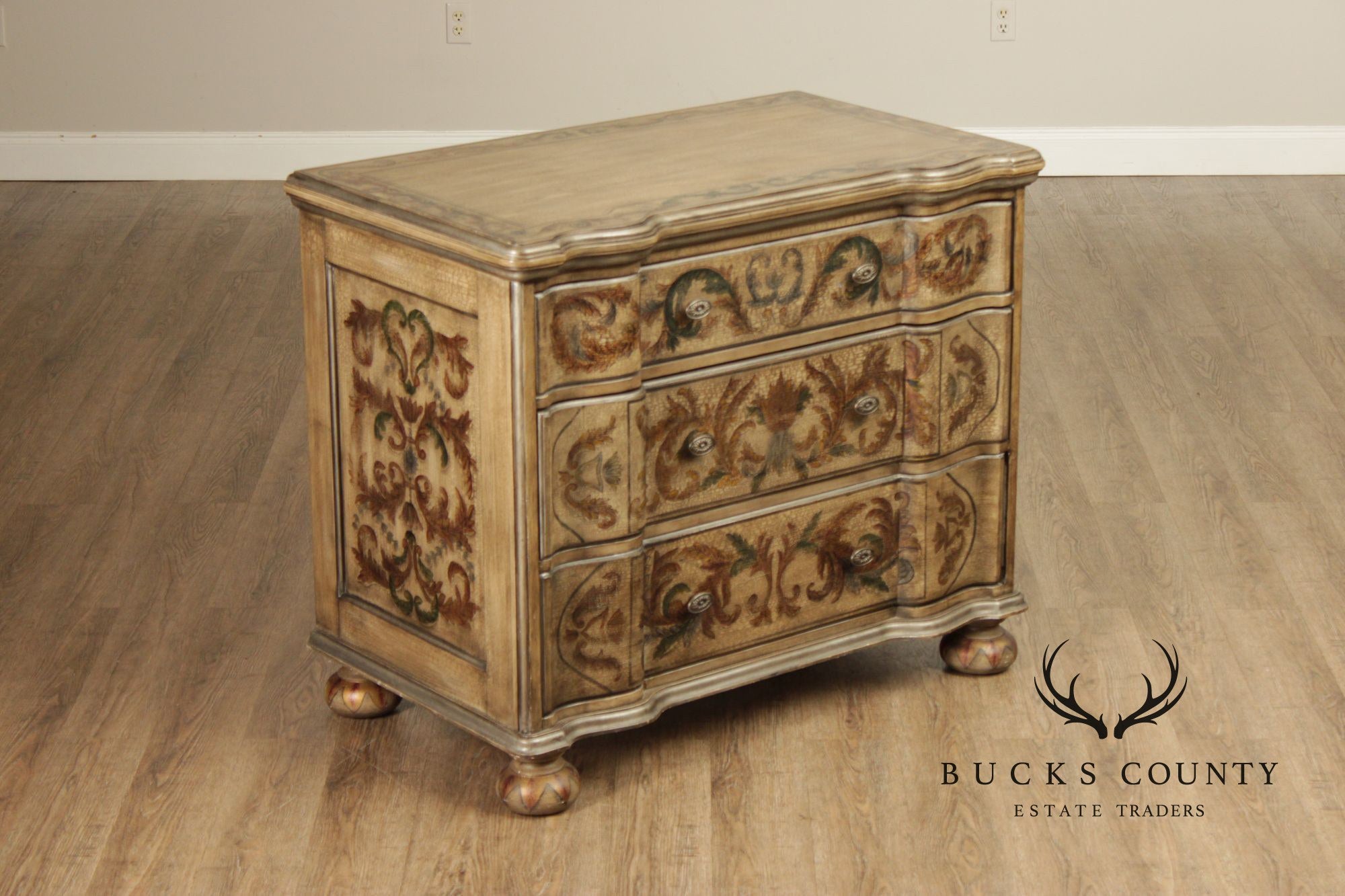 Bernhardt Baroque Style Painted Chest Of Drawers