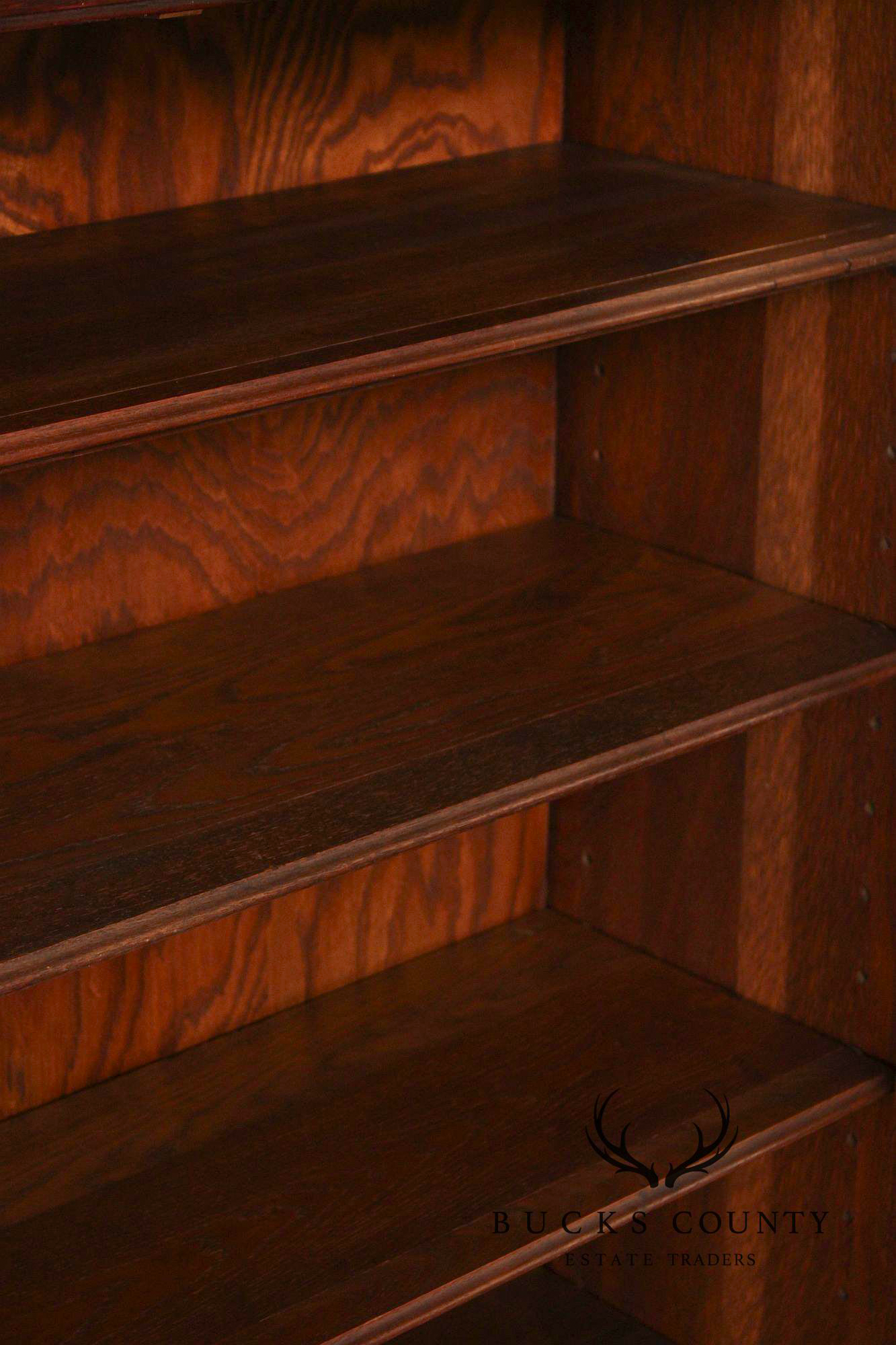 Antique Mission Oak Arts & Crafts Glass Door Bookcase