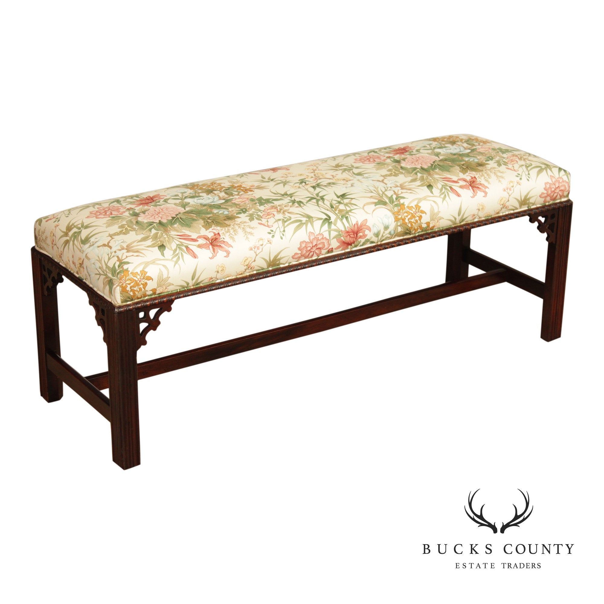 Chippendale Style Mahogany Window bench
