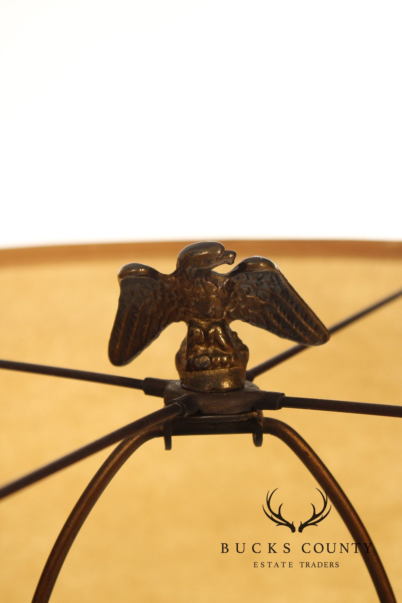 Federal Style Pair of Carved Wood Eagle Table Lamps