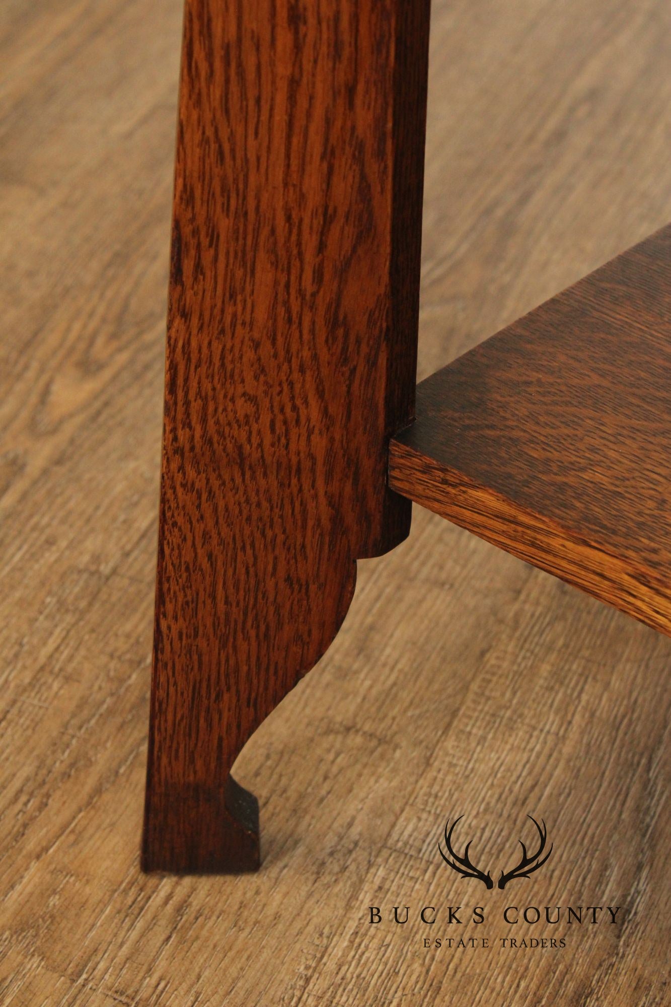 Antique Arts & Crafts Oak Etagere