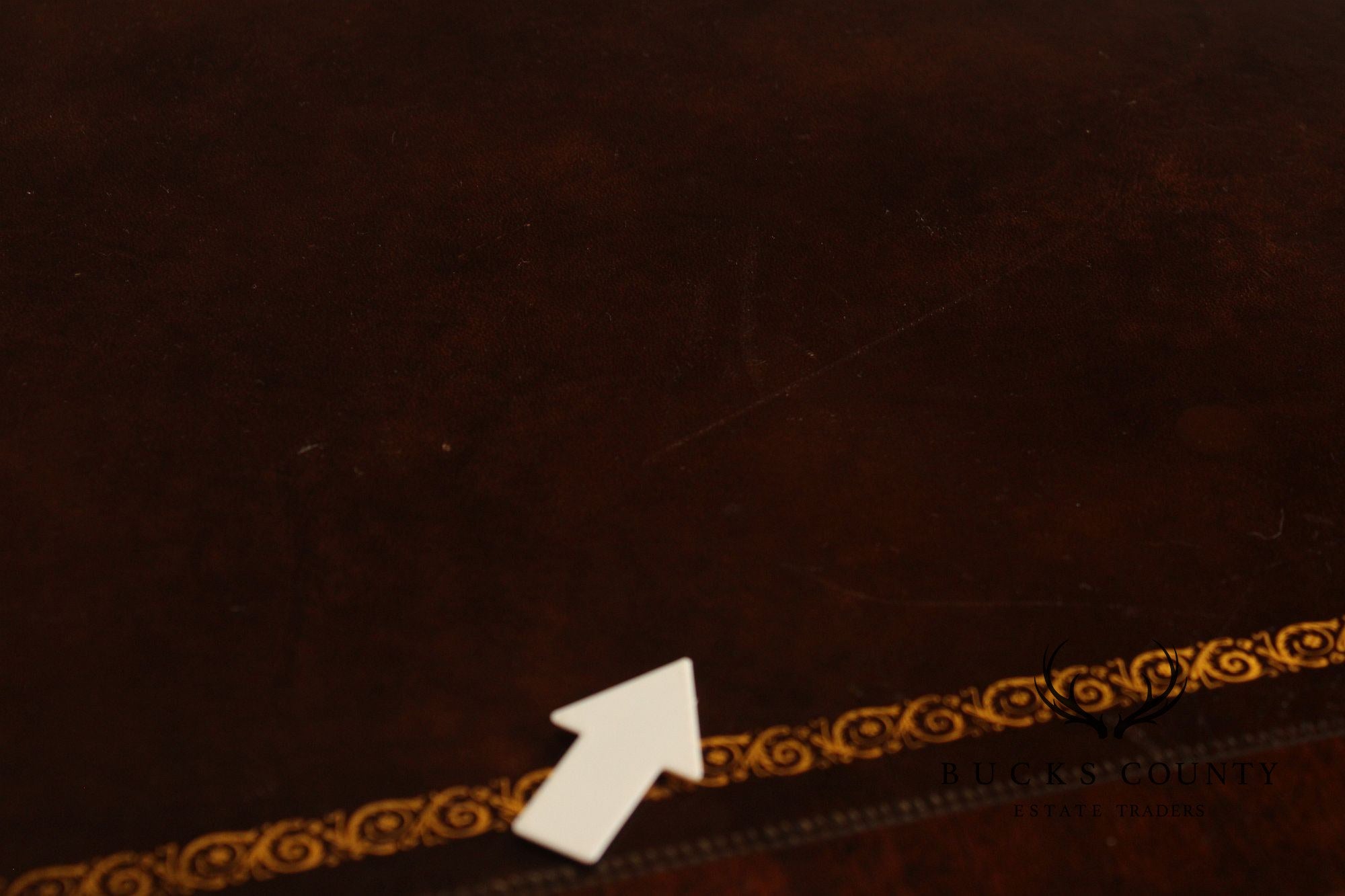 Regency Style Vintage Leather Top Mahogany Writing Desk