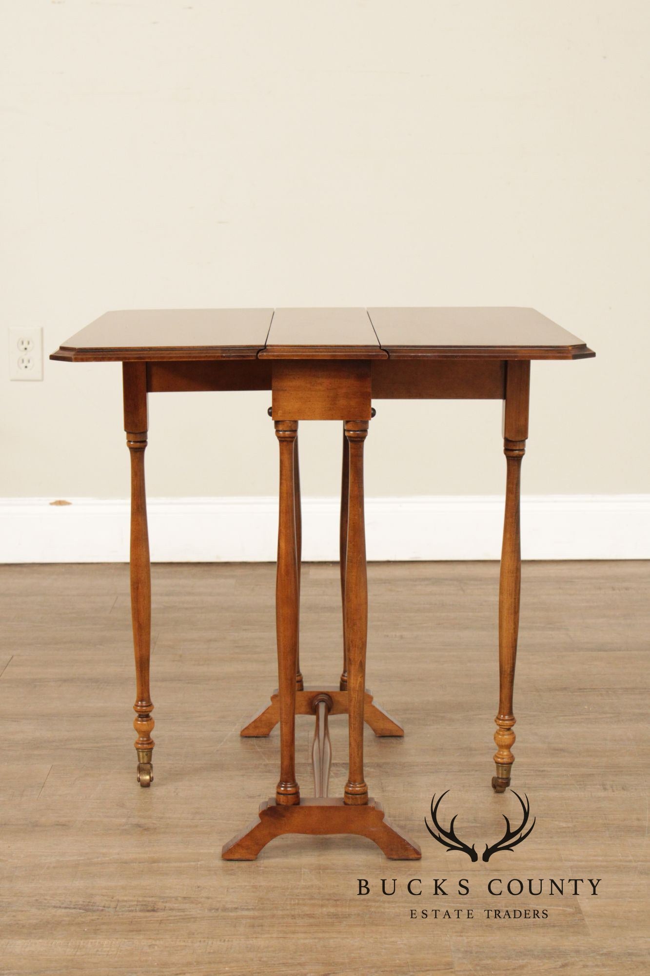 Brandt Furniture Cherry Drop-Leaf Sutherland Side Table