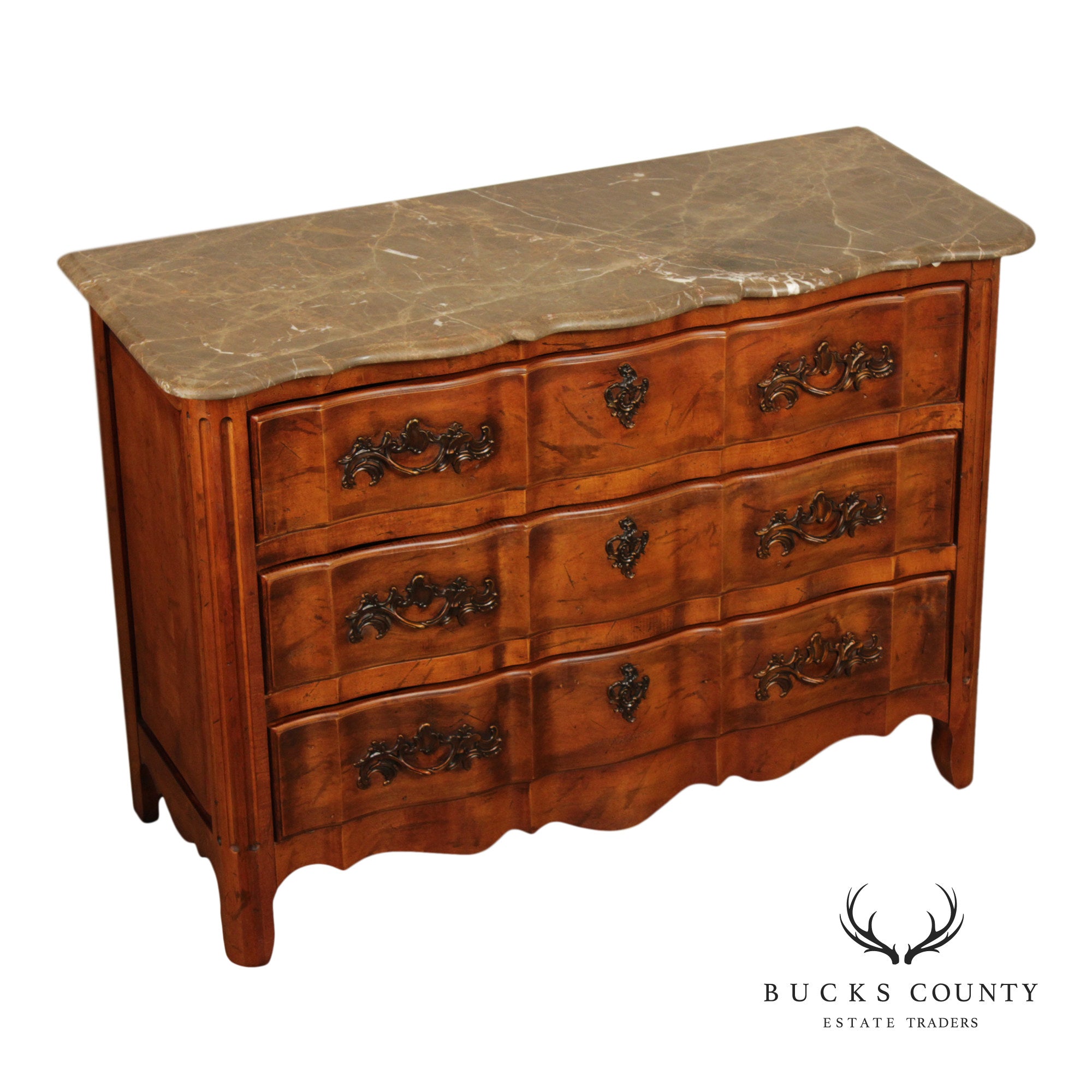 Century Furniture French Louis XV Style Marble Top 'Bordeaux' Dresser