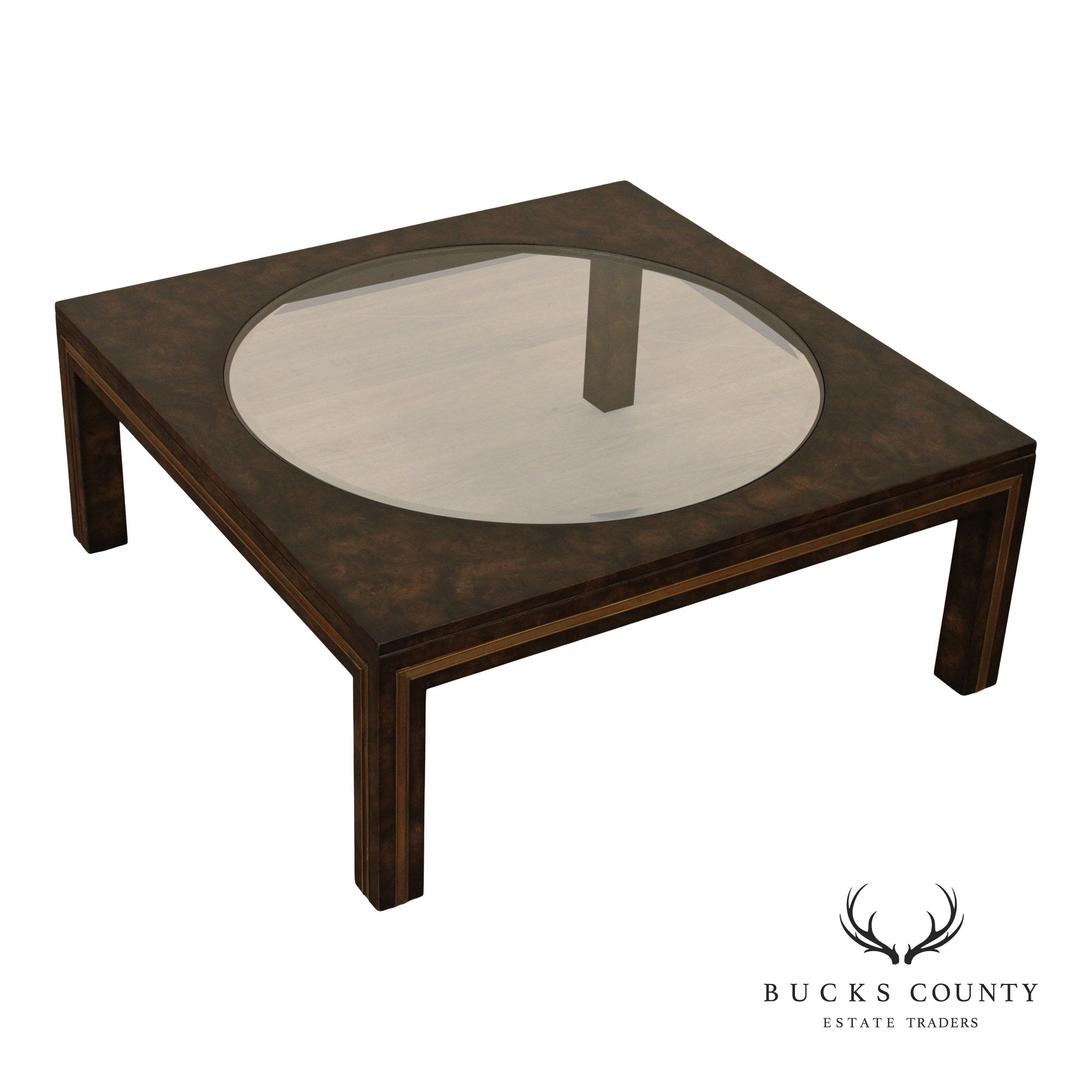 Mastercraft Burl Wood Square Coffee Table
