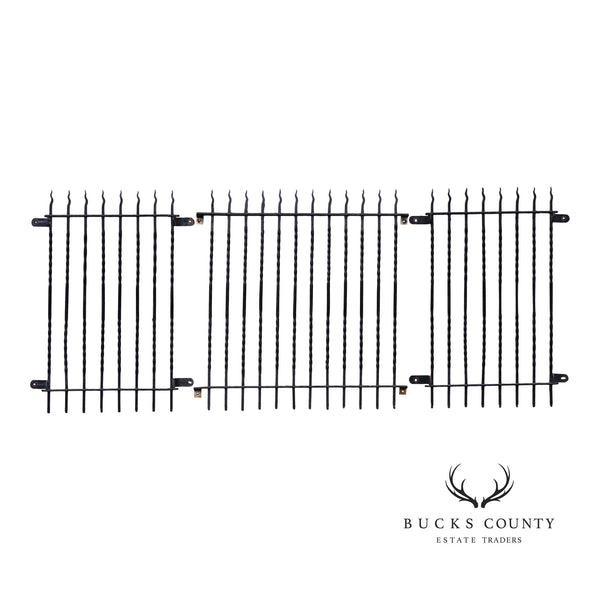 Hand Forged Set of Three Wrought Iron Window Grates