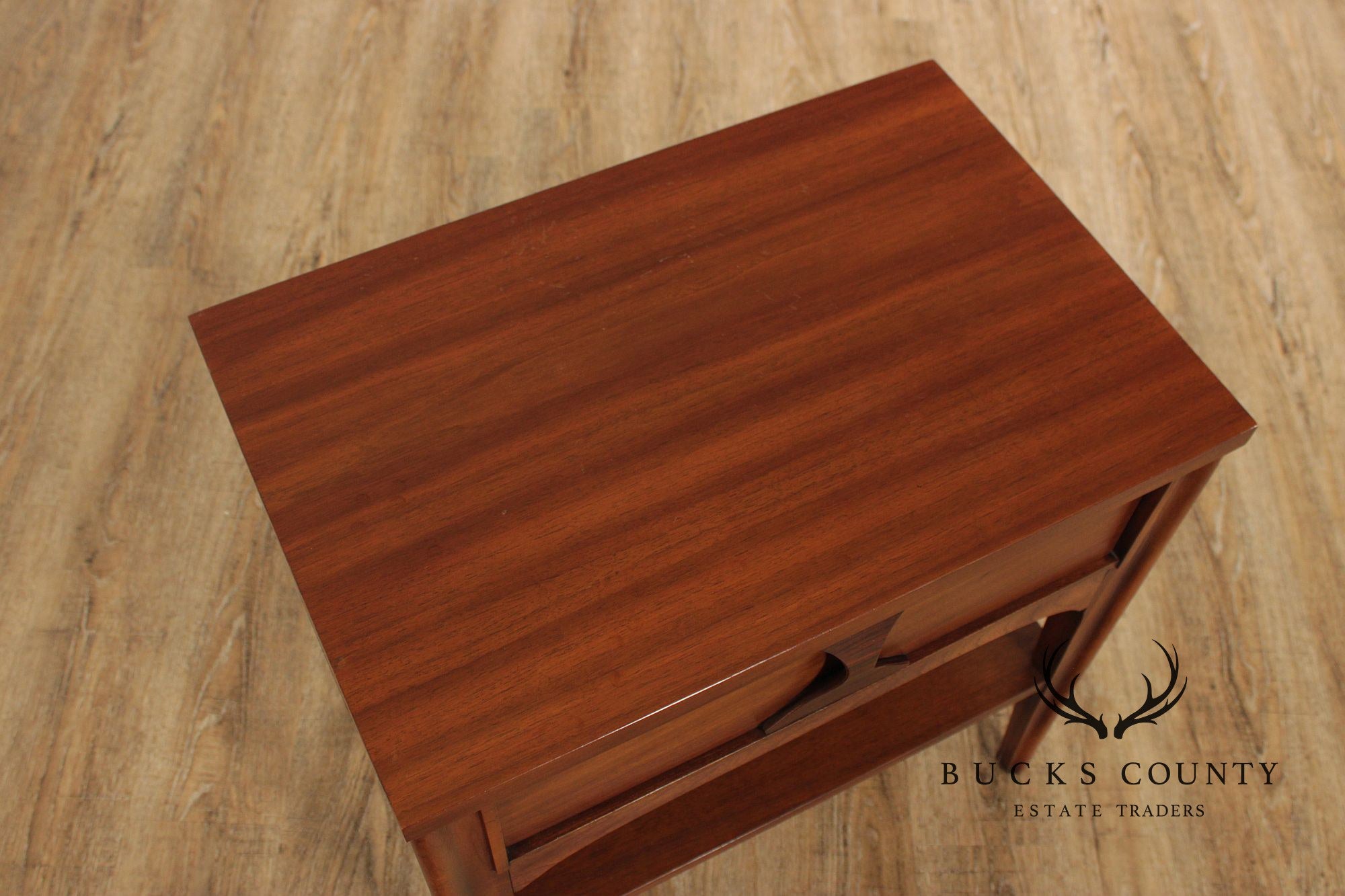 Kent Coffey 'Perspecta' Mid Century Modern Walnut Nightstand