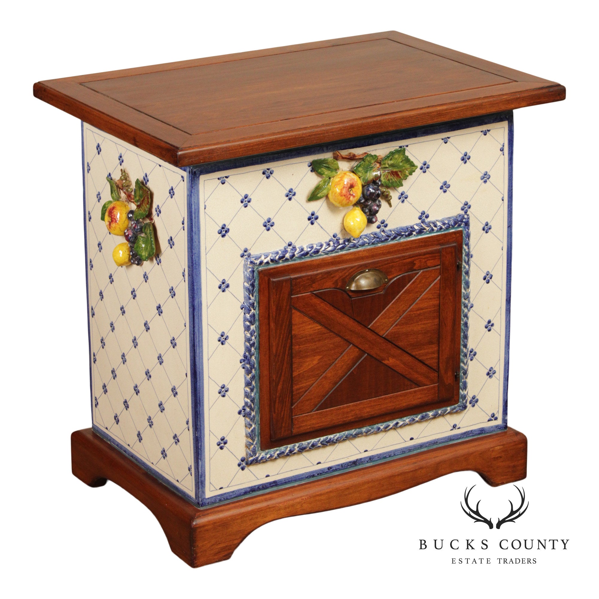 Ceccarelli Italian Majolica Porcelain Fruit Cabinet