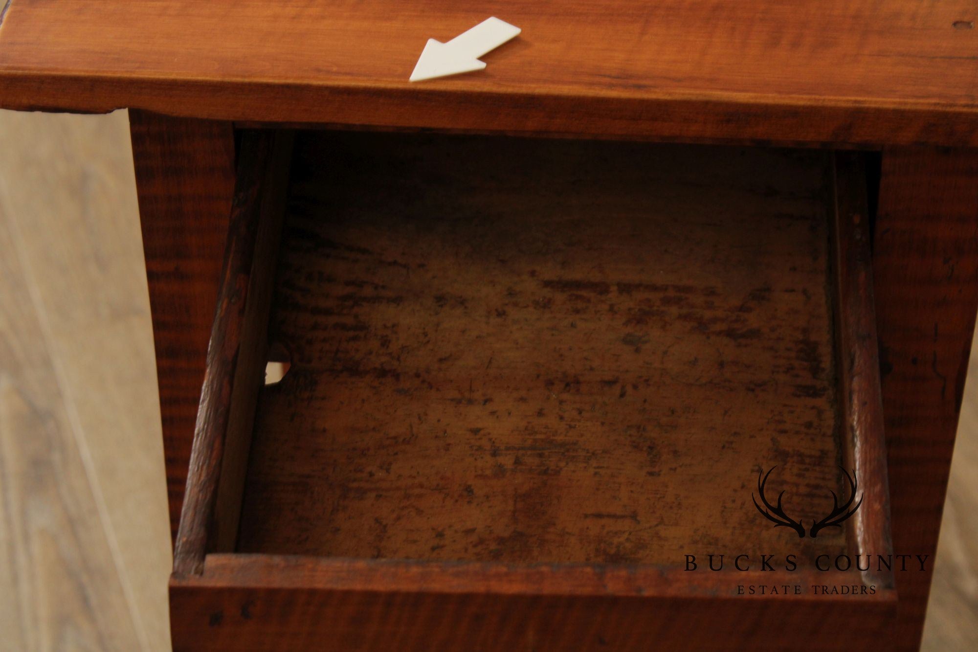 Antique American  Federal Period Tiger Maple End Table