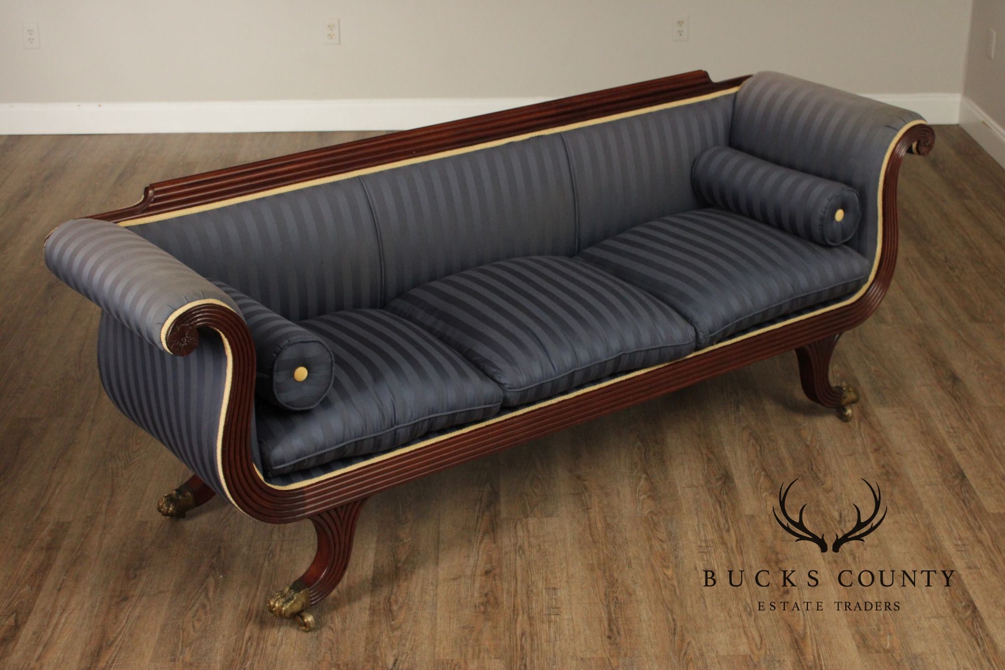 Antique American Classical Period Mahogany Sofa