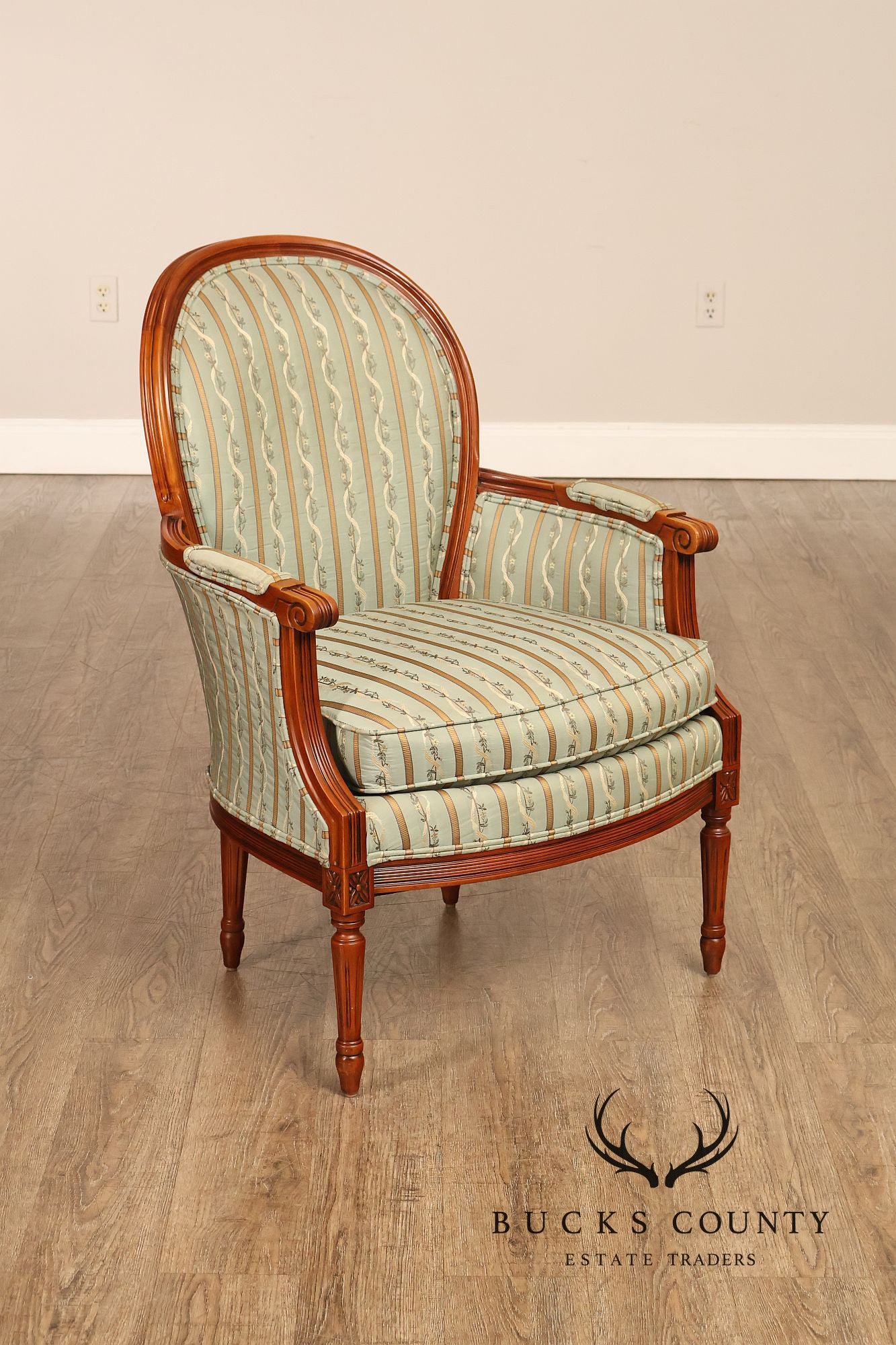 Harris Marcus French Louis XVI Style Pair of Bergere Armchairs