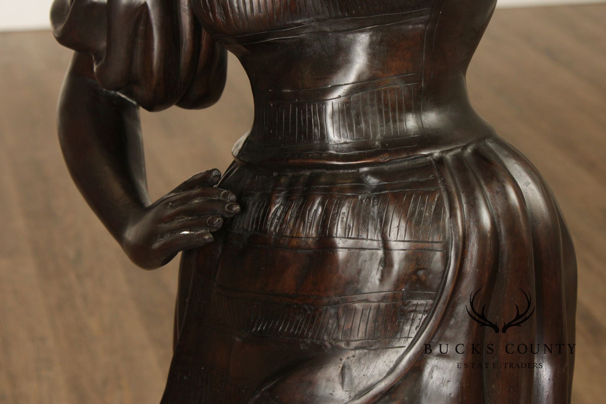 August Moreau Large Patinated Bronze Statue of a Dancer