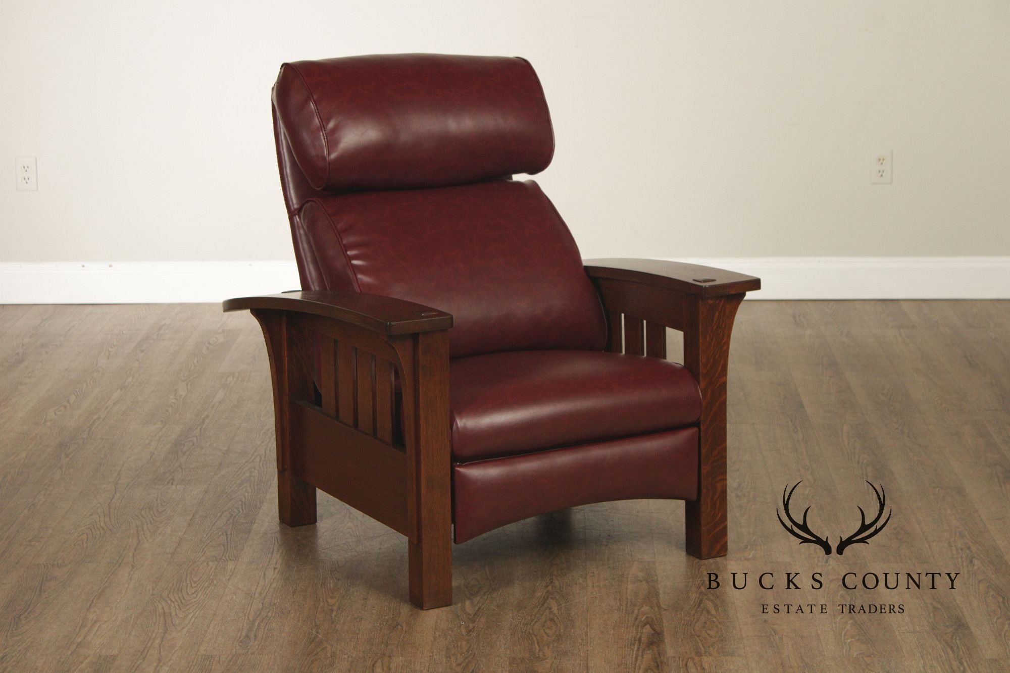 Stickley Mission Collection Pair Of Oak Morris Chair Recliners
