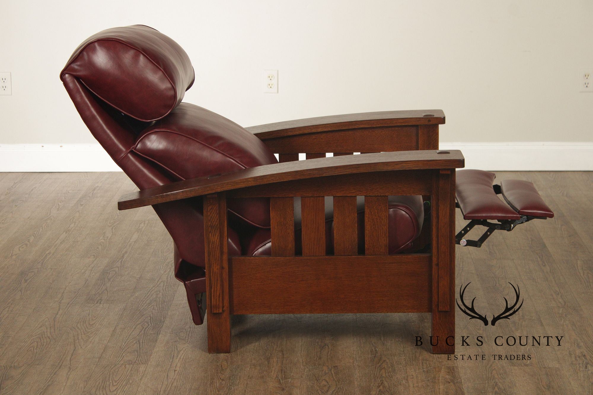 Stickley Mission Collection Pair Of Oak Morris Chair Recliners