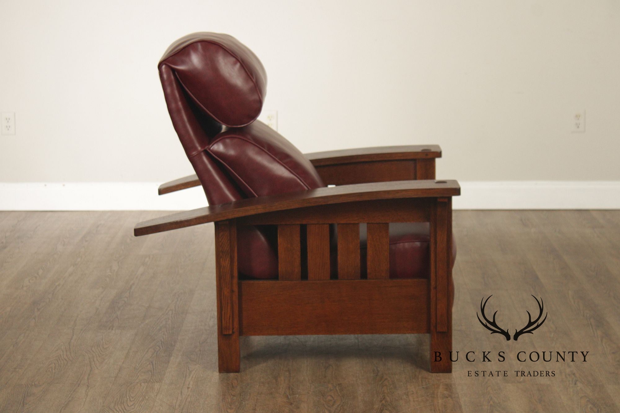 Stickley Mission Collection Pair Of Oak Morris Chair Recliners