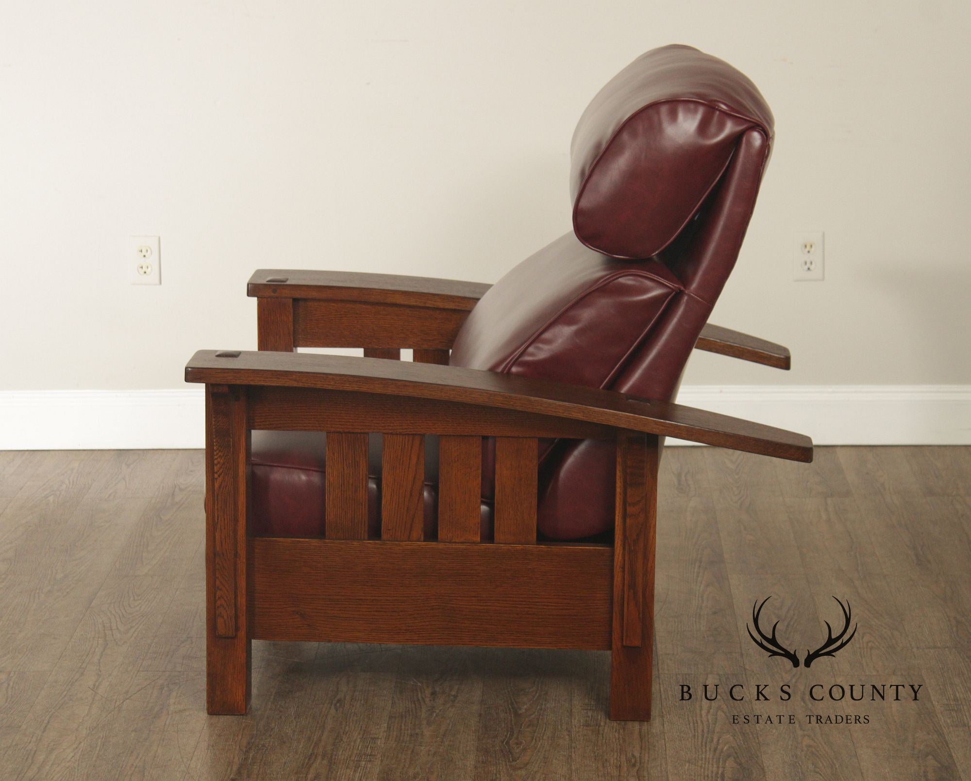 Stickley Mission Collection Pair Of Oak Morris Chair Recliners