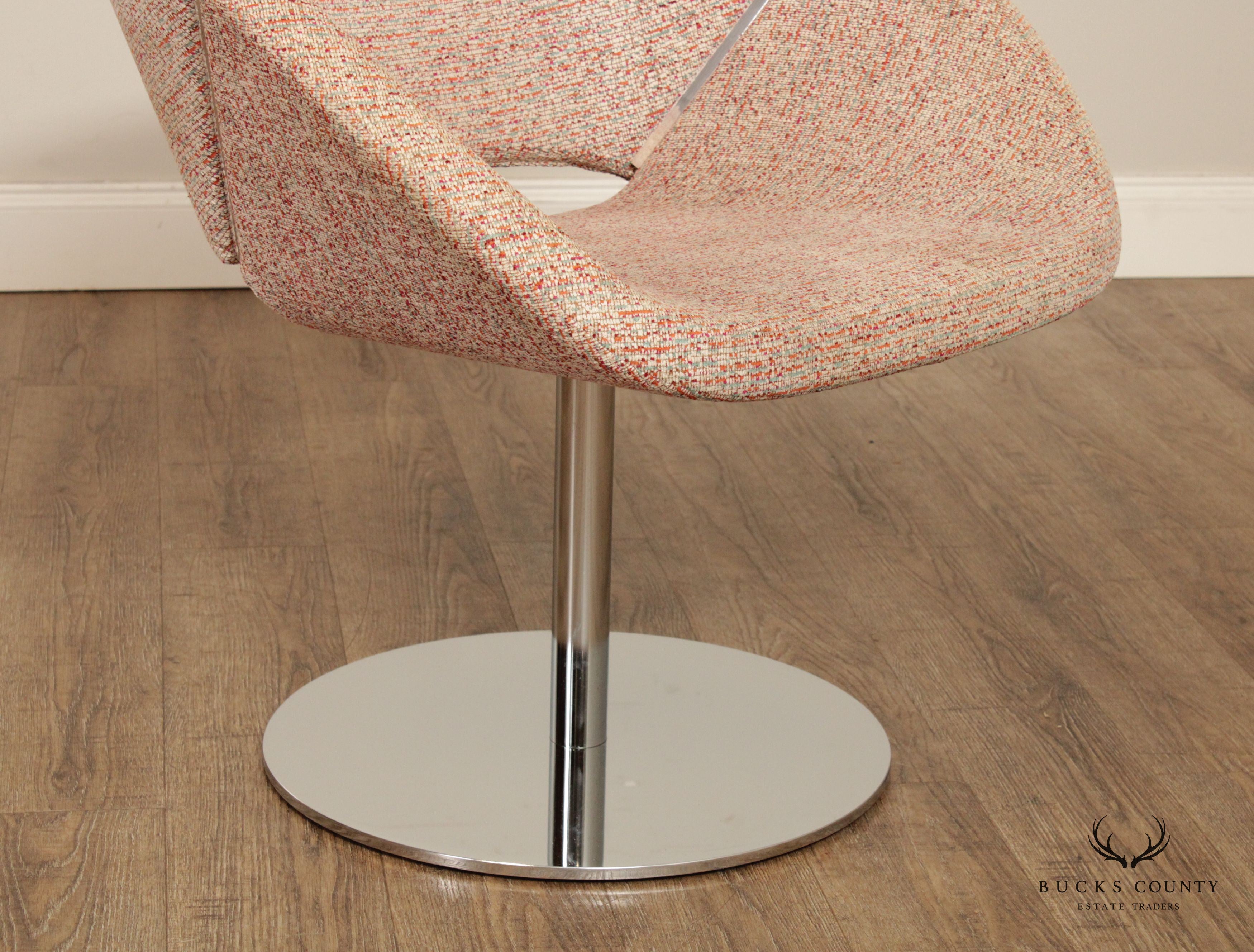 Davis Mid Century Modern Style Pair of 'Lipse Too' Swivel Lounge Chairs
