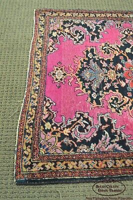 Antique Hand Knotted Sarouk Prayer Rug