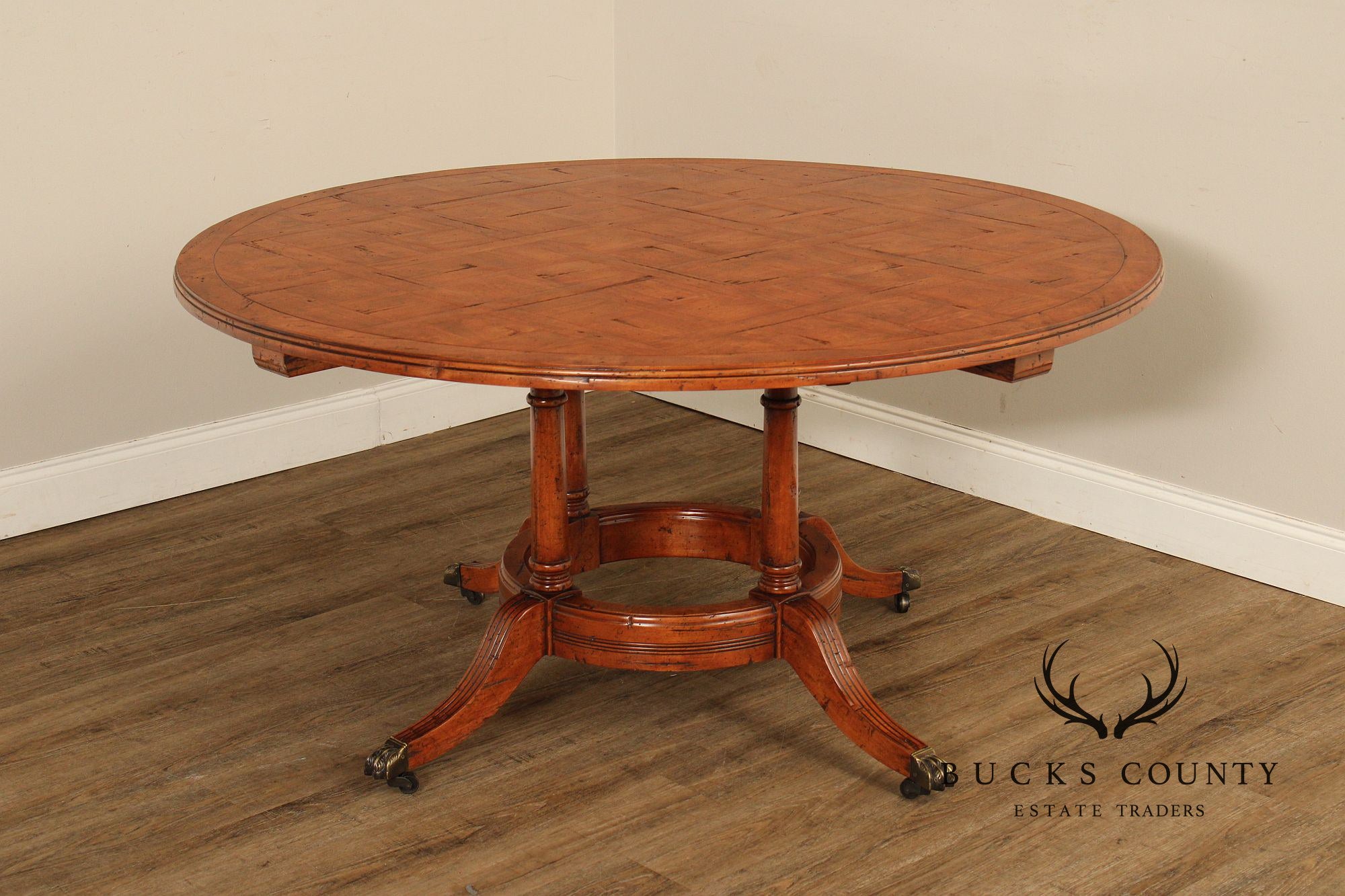 Guy Chaddock Expandable Round Pedestal Dining Table