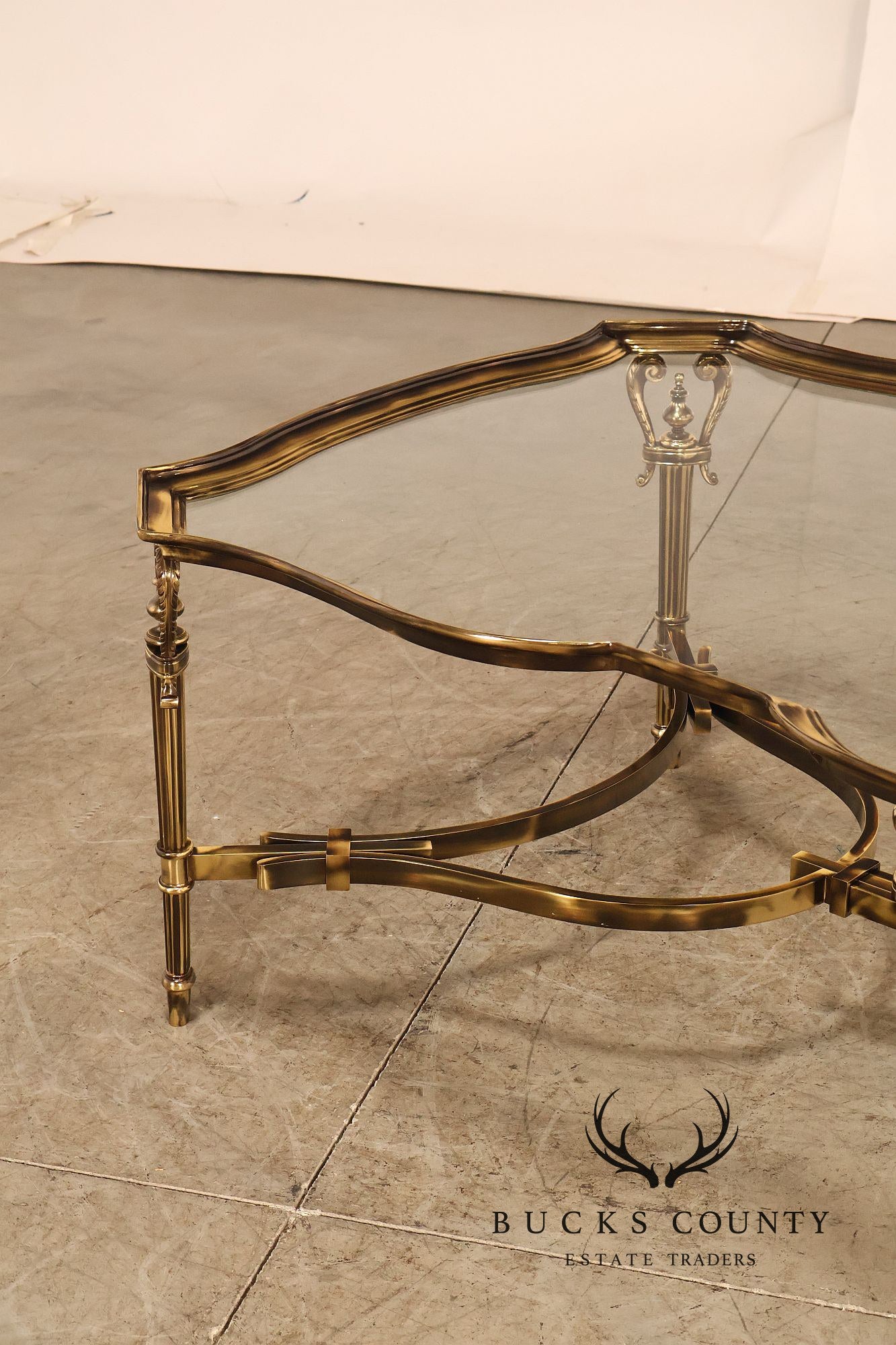 Maitland Smith Glass Top 'Venice' Coffee Table