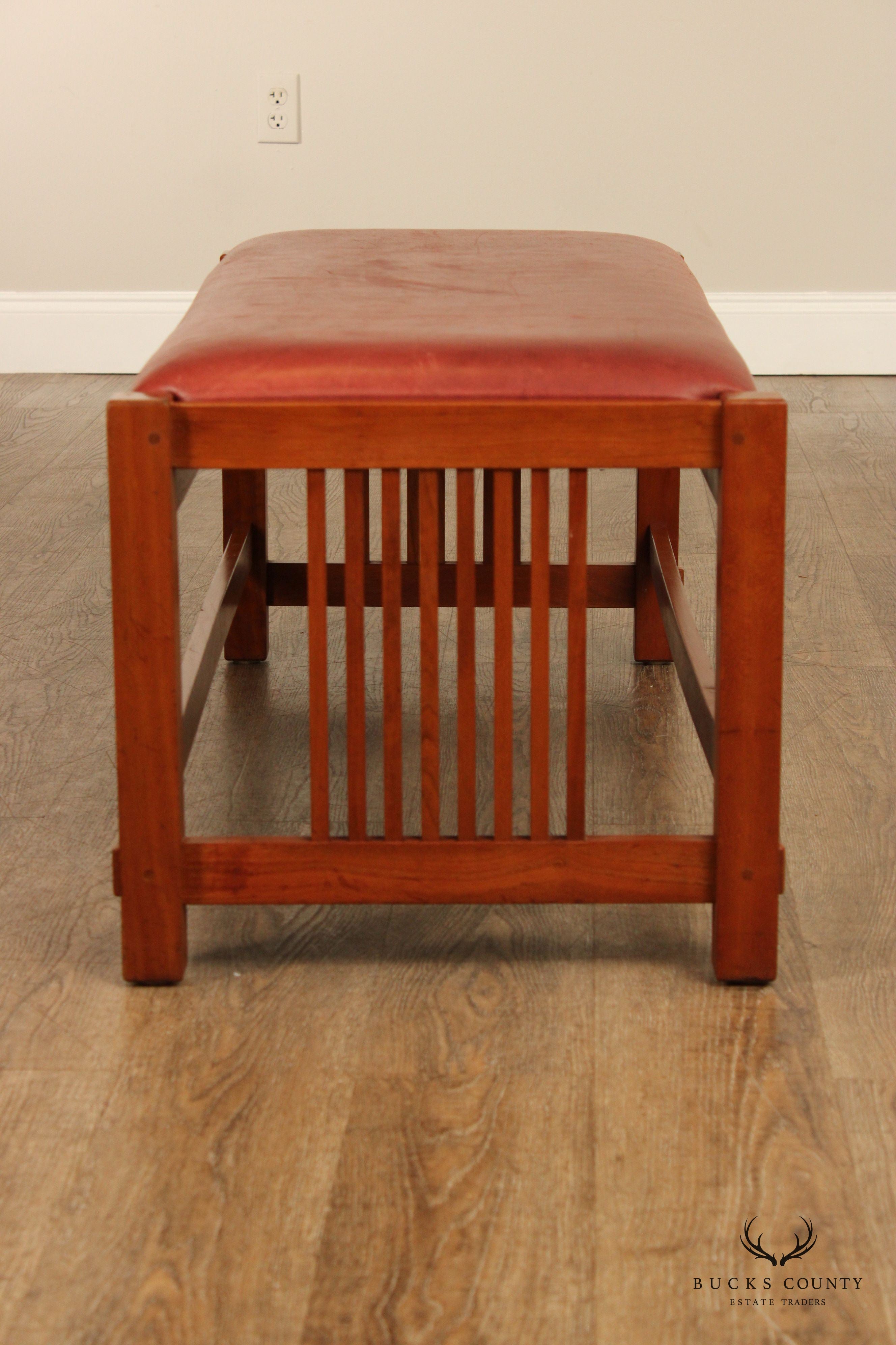 Stickley Mission Collection Cherry Spindle Bench