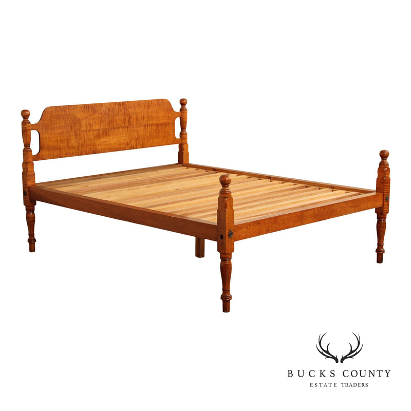 Irion Company Queen Size Tiger Maple Cannonball Bed