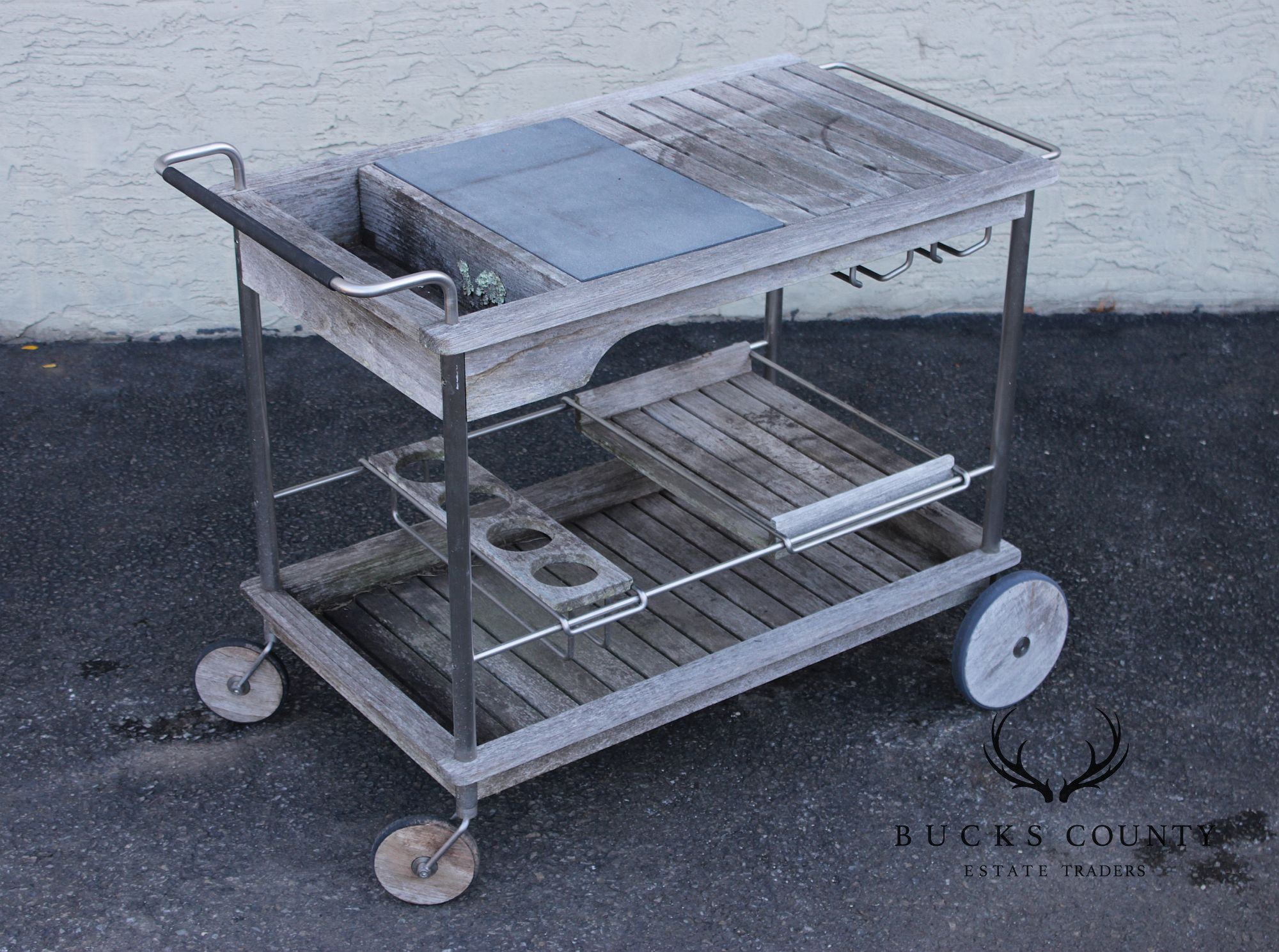 Gloster Teak Outdoor Bar Cart