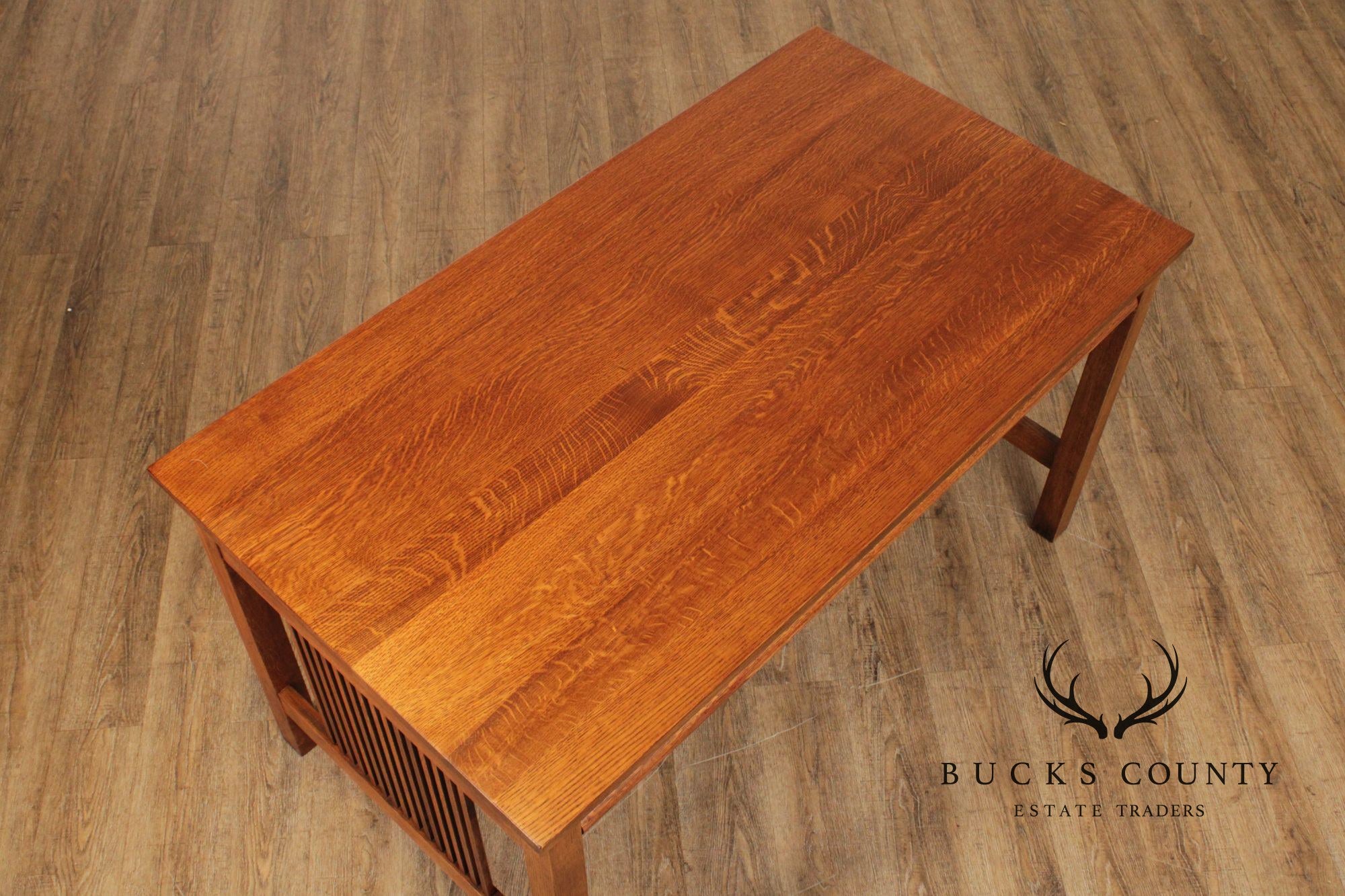 Stickley Mission Collection Oak Spindle Desk