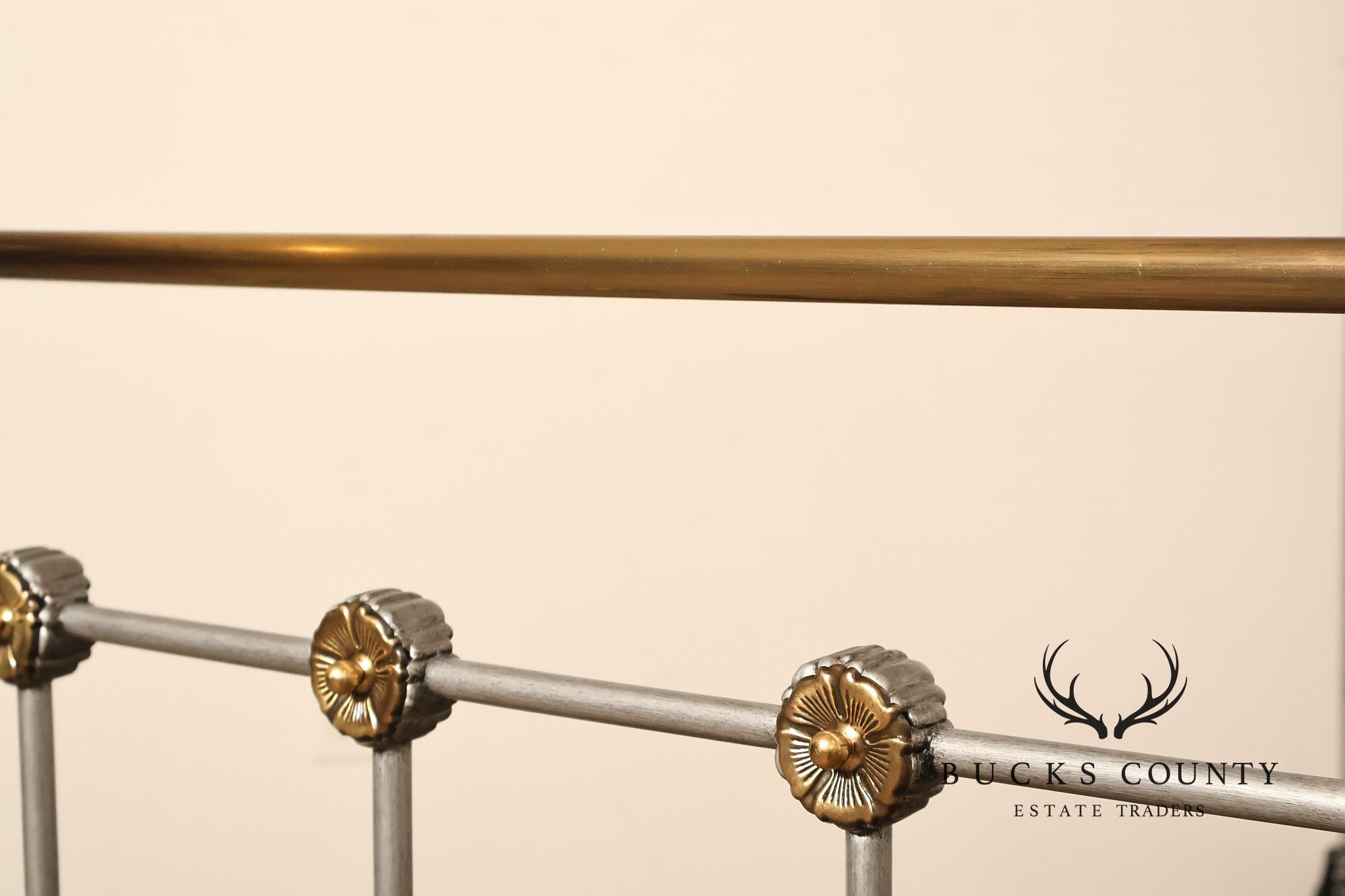 Contemporary Iron And Brass King Size Metal Bed Frame