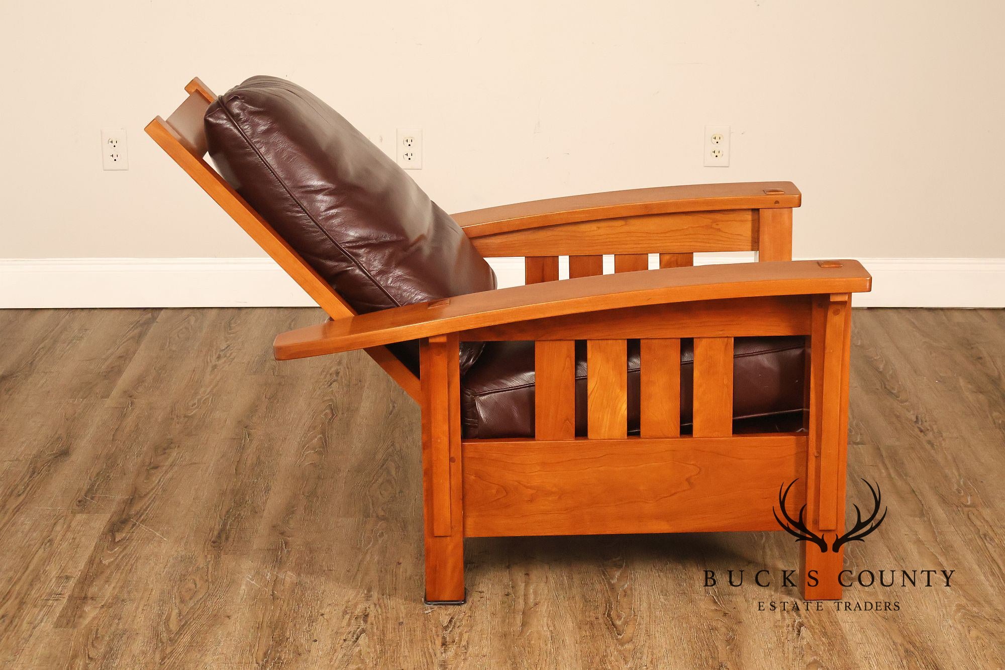 Stickley Mission Collection Cherry Bow Arm Morris Chair