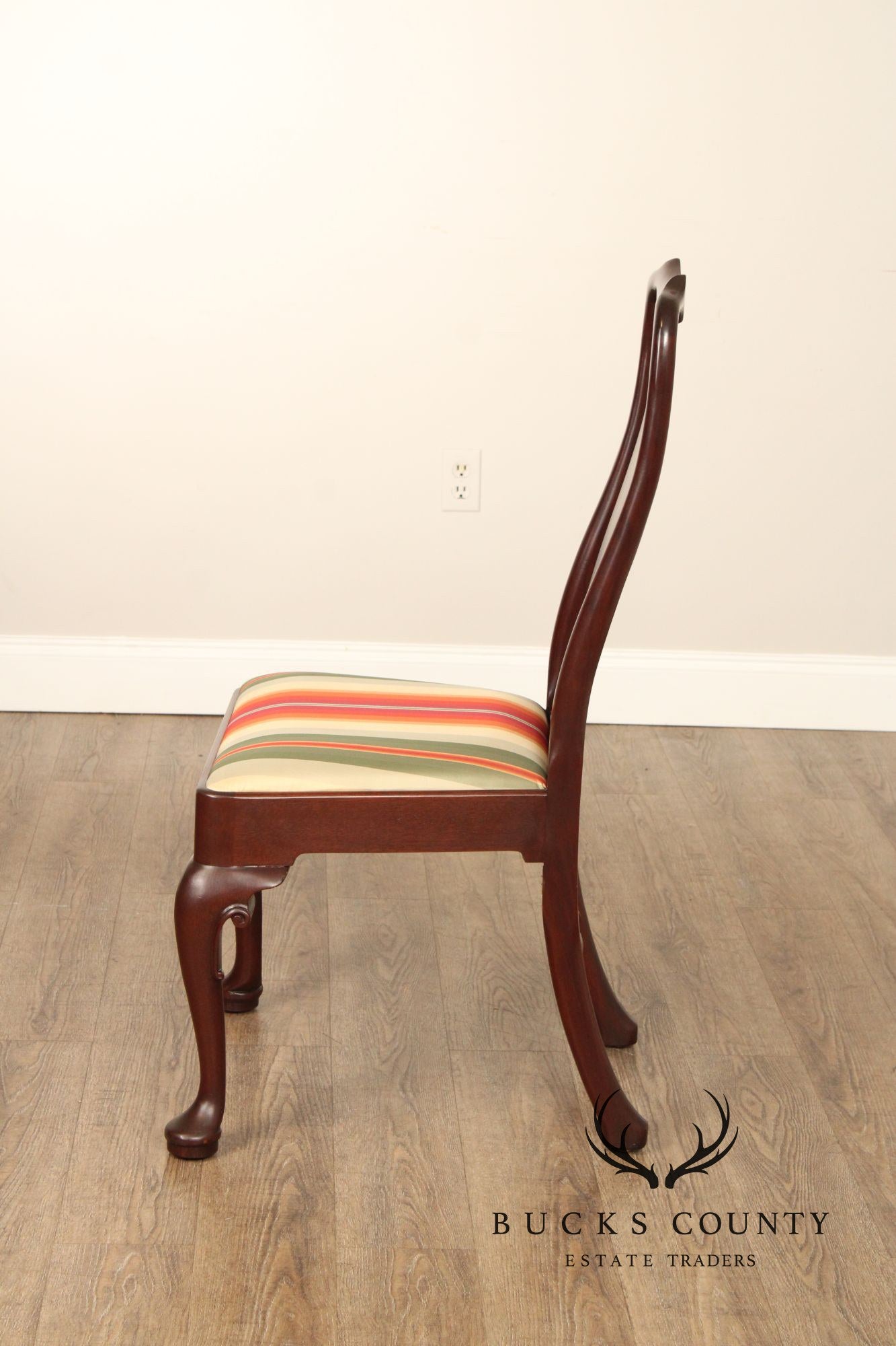 Stickley Williamsburg Reserve Set Of Four Mahogany Queen Anne Side Dining Chairs