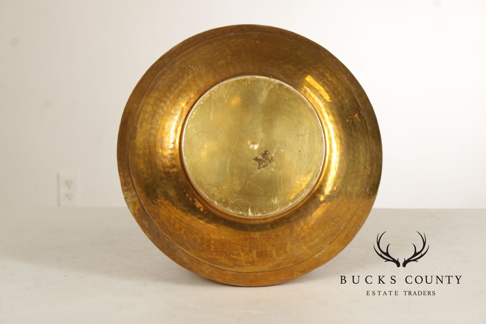 Vintage Hammered Brass Bucket